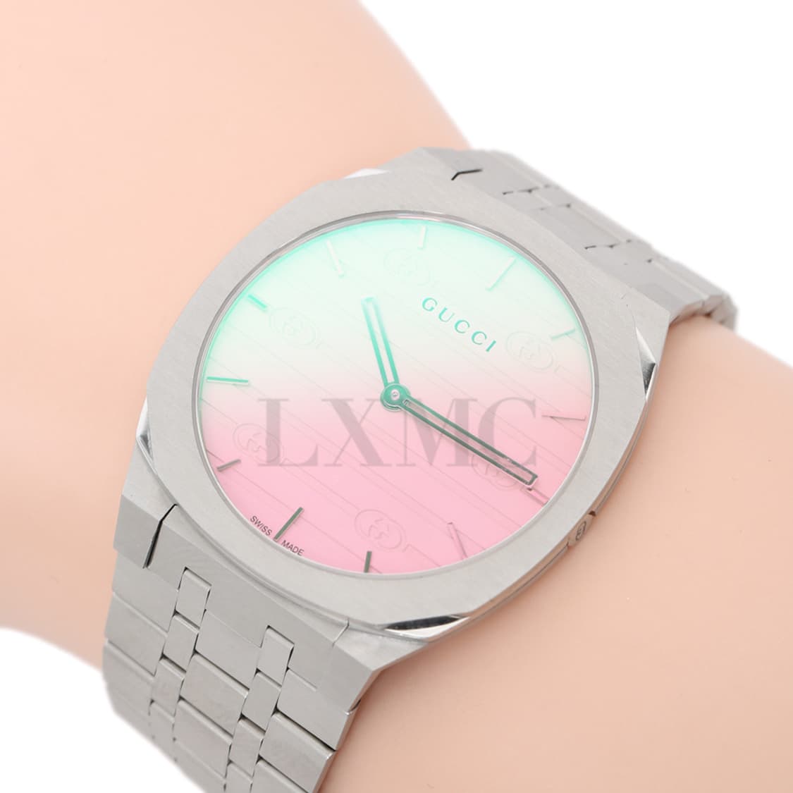 구찌 25H 시계 핑크 글래스 워치 38mm YA163410 상품이미지10