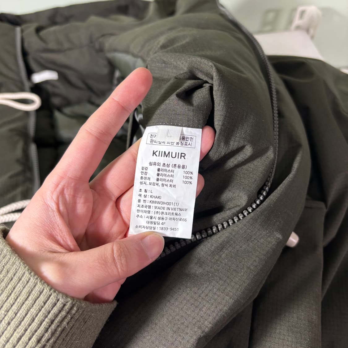 FREE 키뮤어 카키 투웨이 오버핏 떡볶이 더플 패딩 상품이미지5