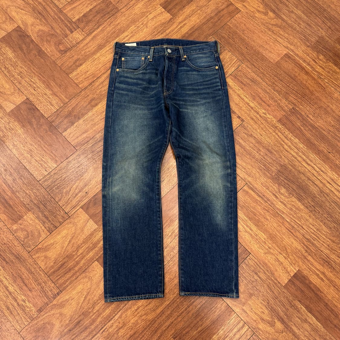 32 리바이스 프리미엄 501 워싱 데님 팬츠  상품이미지2