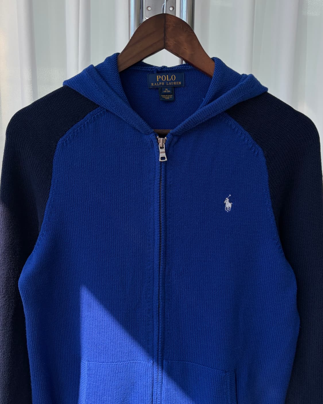 [S-M]폴로 랄프로렌 코튼 후드 니트 집업 상품이미지5