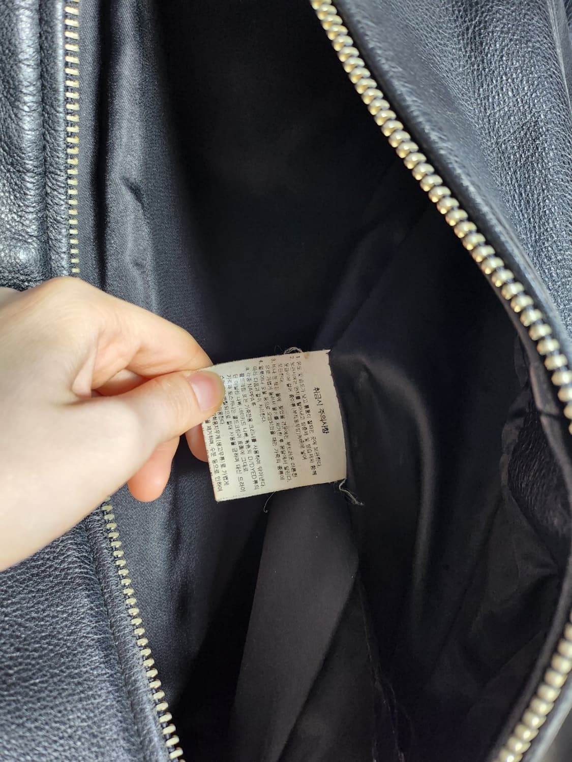 톰보이 레더 카라 가죽 자켓 상품이미지4