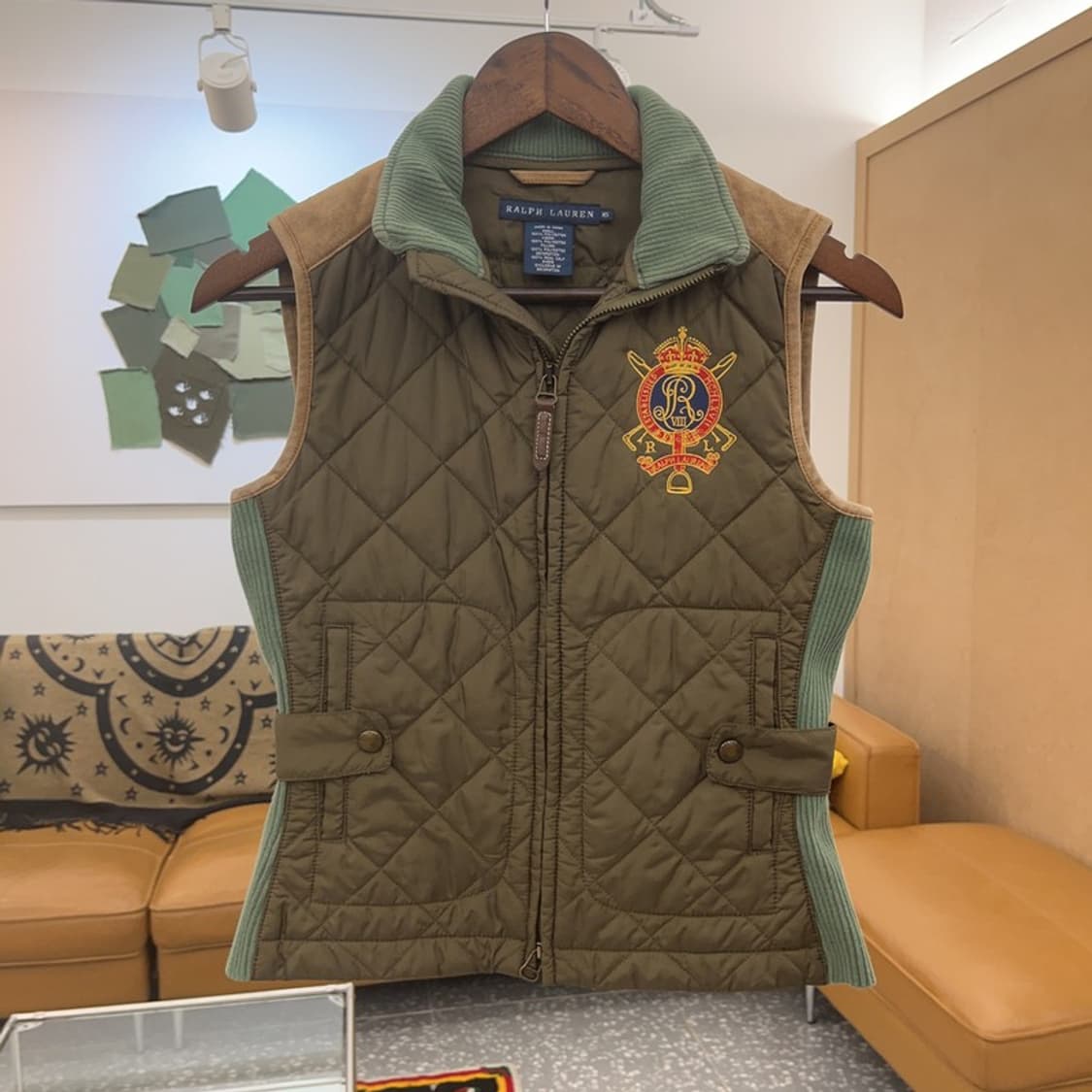 폴로 랄프로렌  Y2K 크레스트 퀄팅 경량 패딩 조끼 85 C07528 상품이미지3