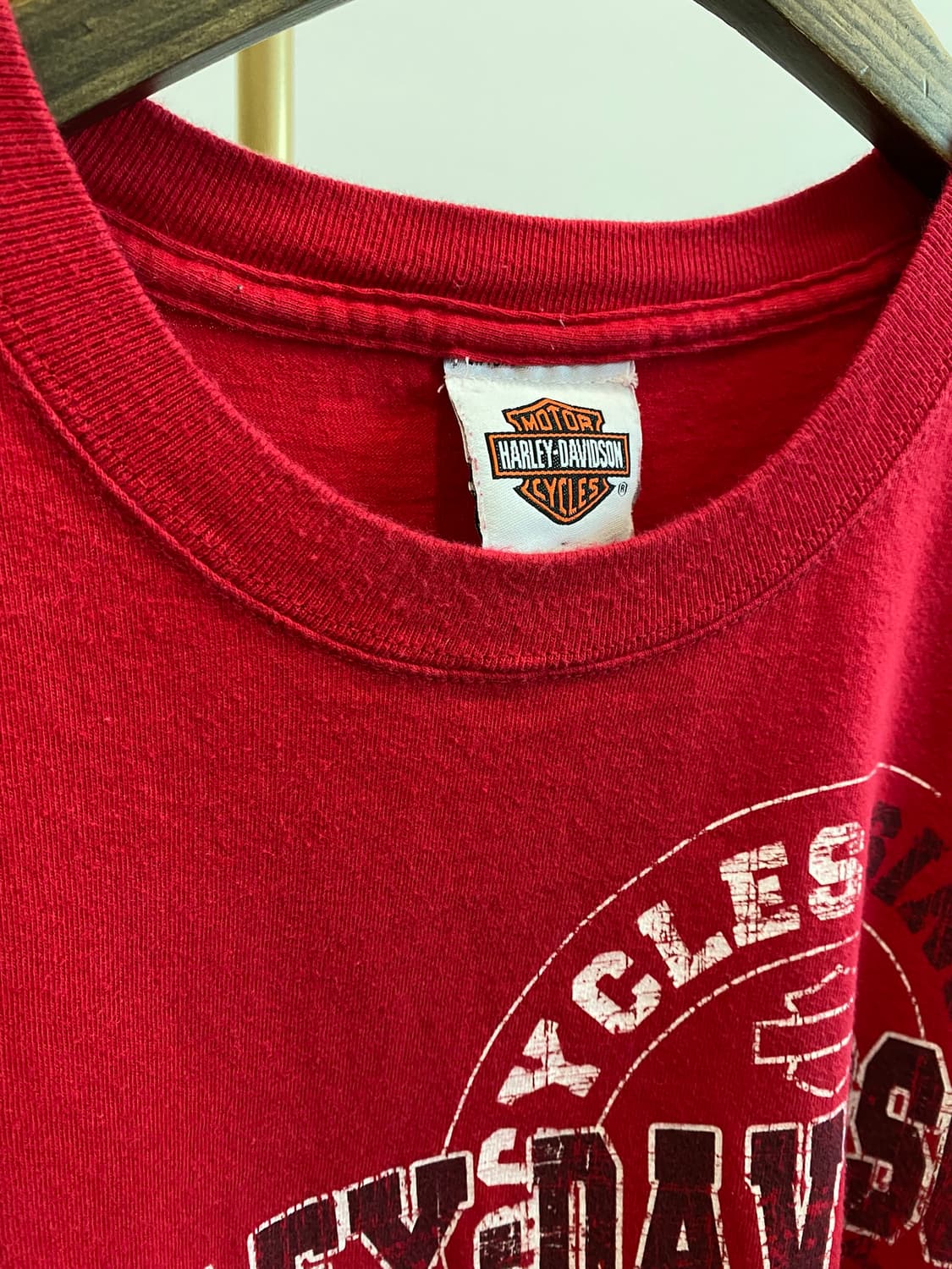 [L]할리데이비슨 레드 반팔 상품이미지8