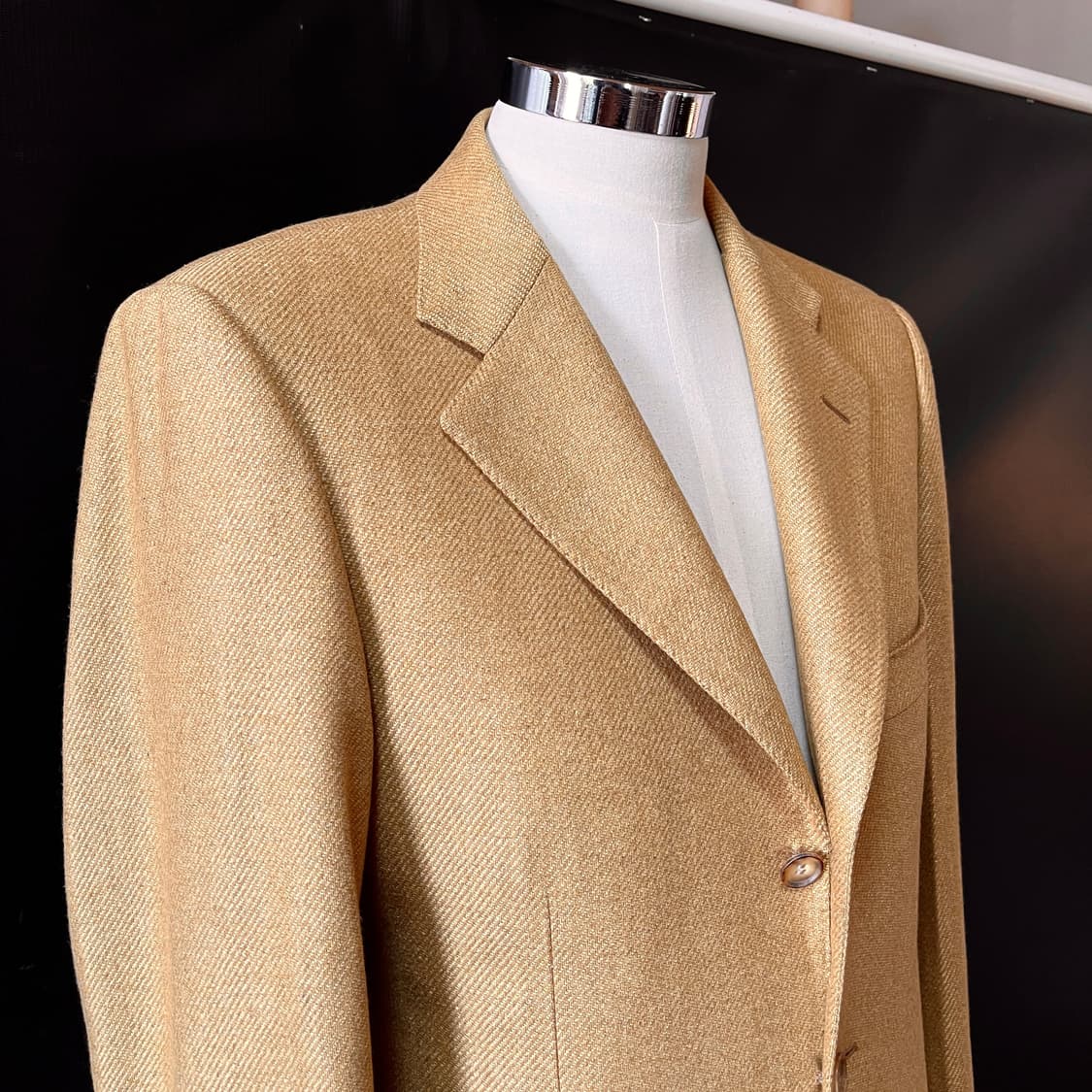 XL) 90s Caruso Made 폴 스튜어트, 핸드메이드 테일러드 자 상품이미지4