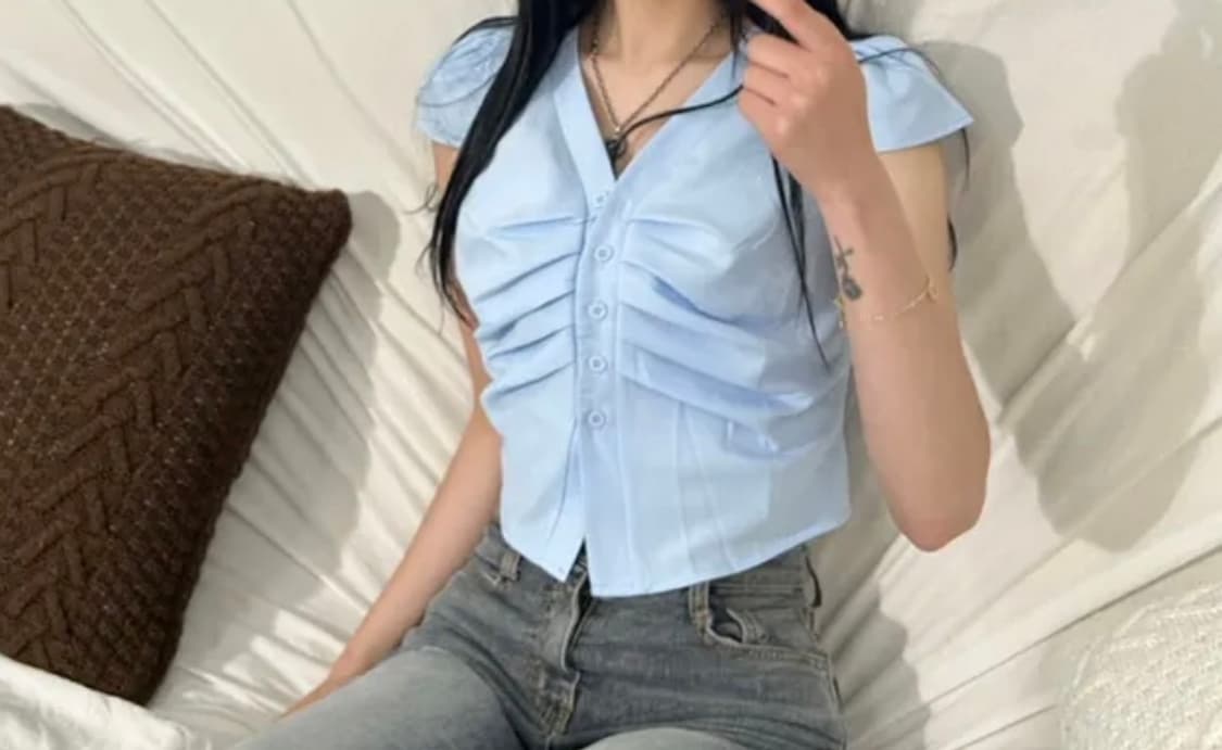 슬림 크롭 티셔츠 반팔 상품이미지1