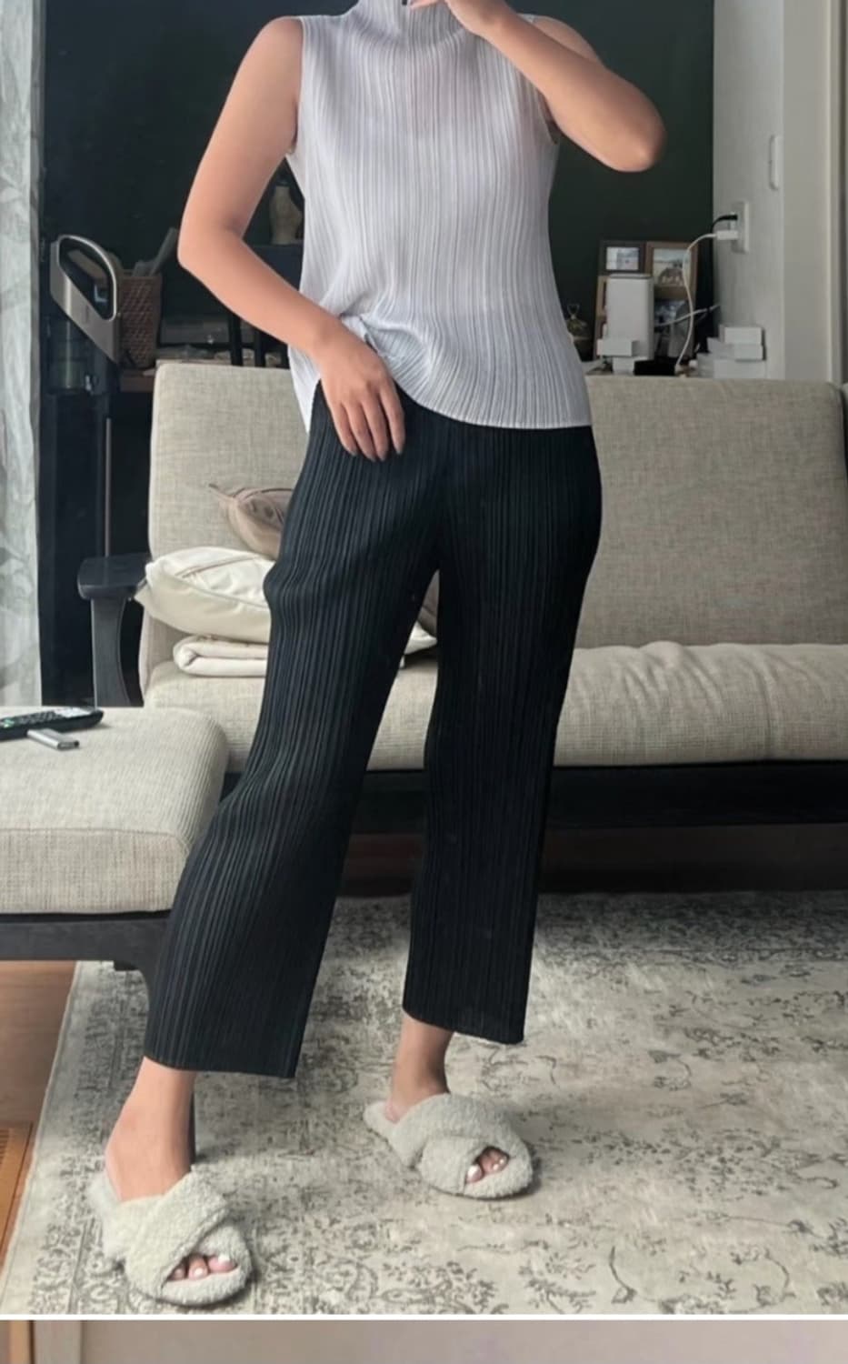 플리츠플리즈 jf110(사브리나팬츠)4 라이트그레이 상품이미지2