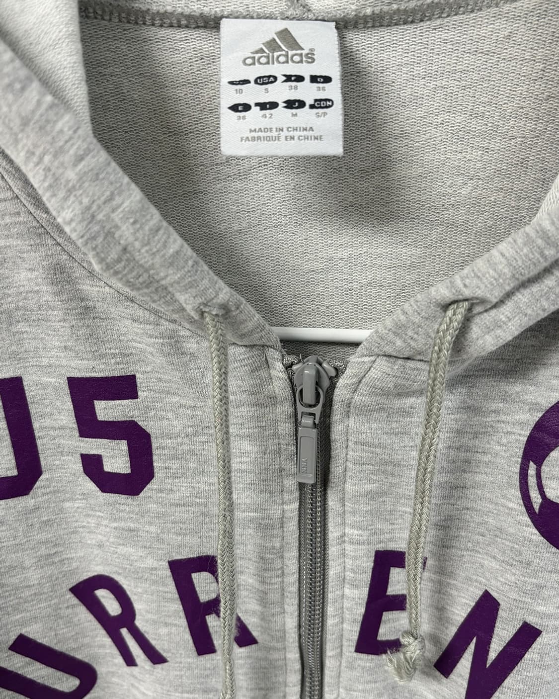 Adidas sporty grey hoodie zip-up 상품이미지9