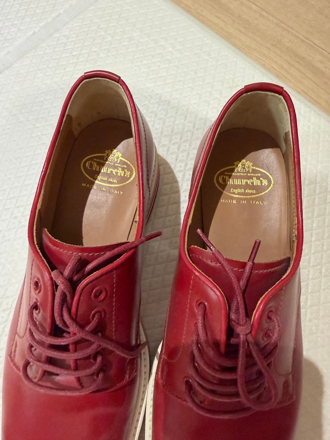 처치스 옥스퍼드화 레드 상품이미지3