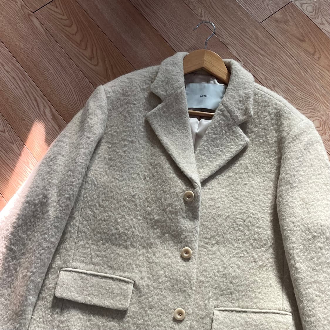 던스트 지수 부클 코트 (버터) S 상품이미지3