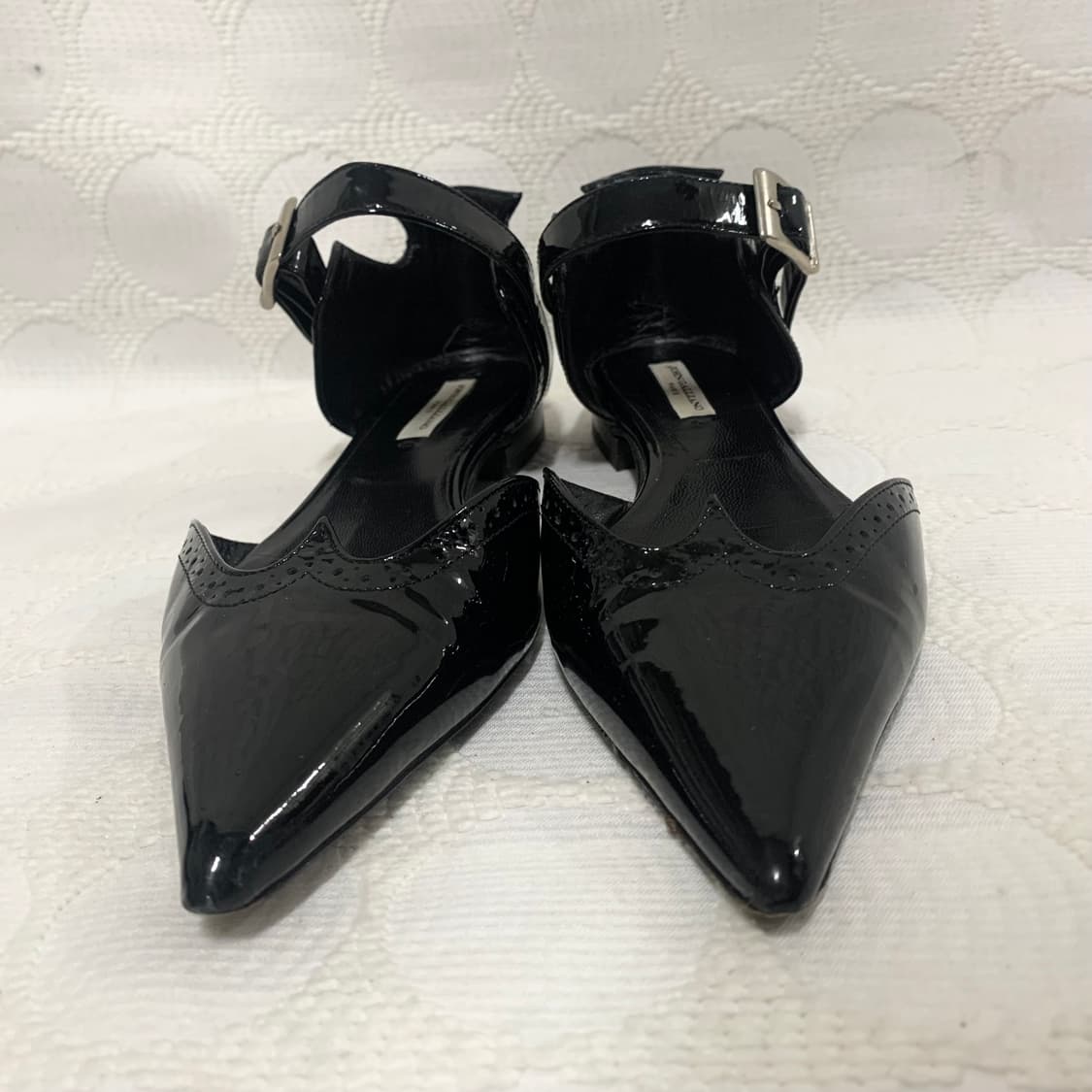 존 갈리아노 블랙 에나멜 포인티드 토 메리제인 슈즈 상품이미지9
