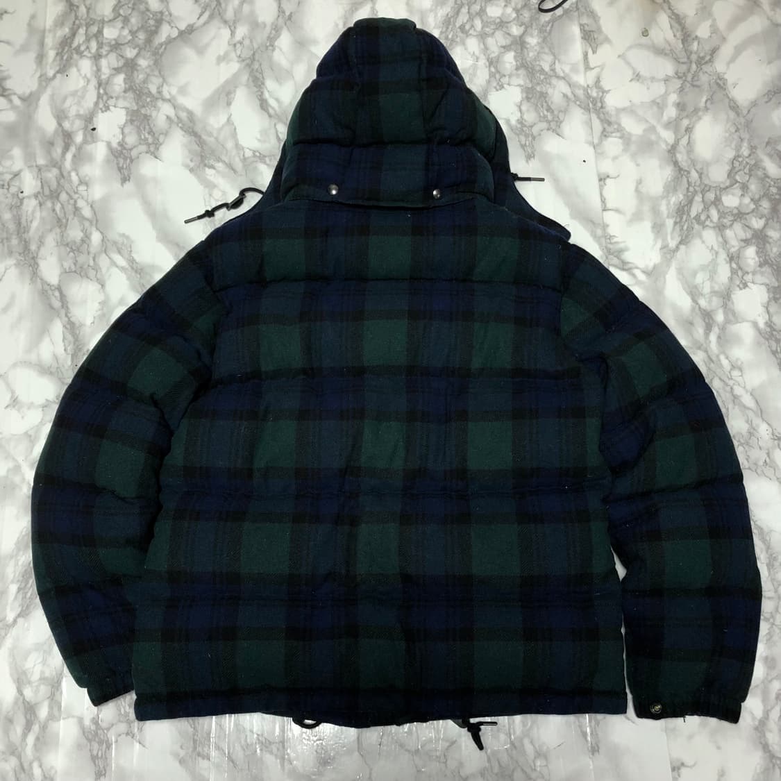 폴로 랄프로렌 타탄 체크 패딩 자켓 블랙와치 울 상품이미지6