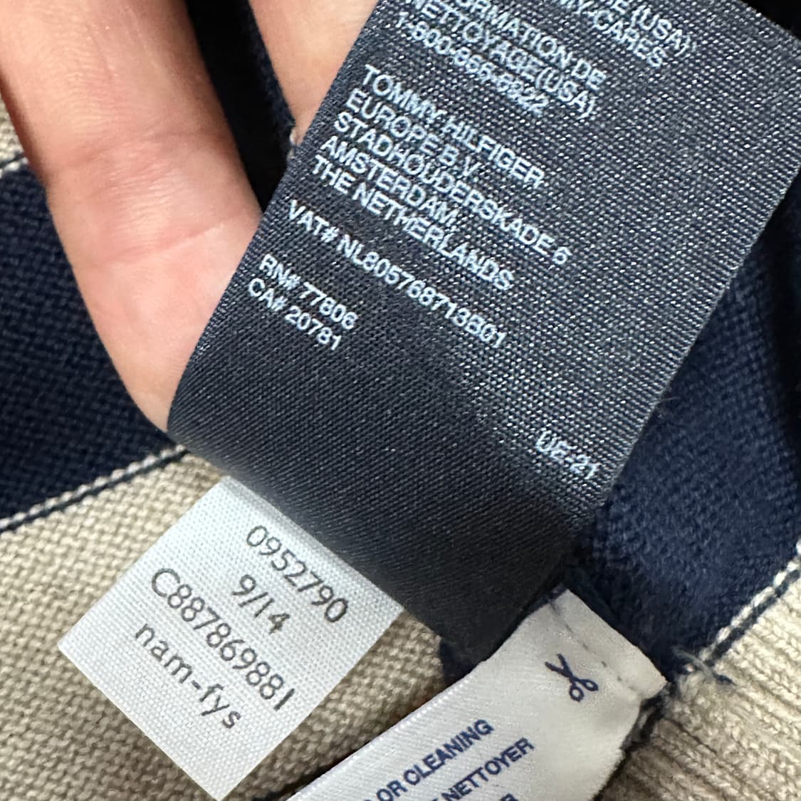 타미힐피거 단가라 하프넥 니트 L 상품이미지5