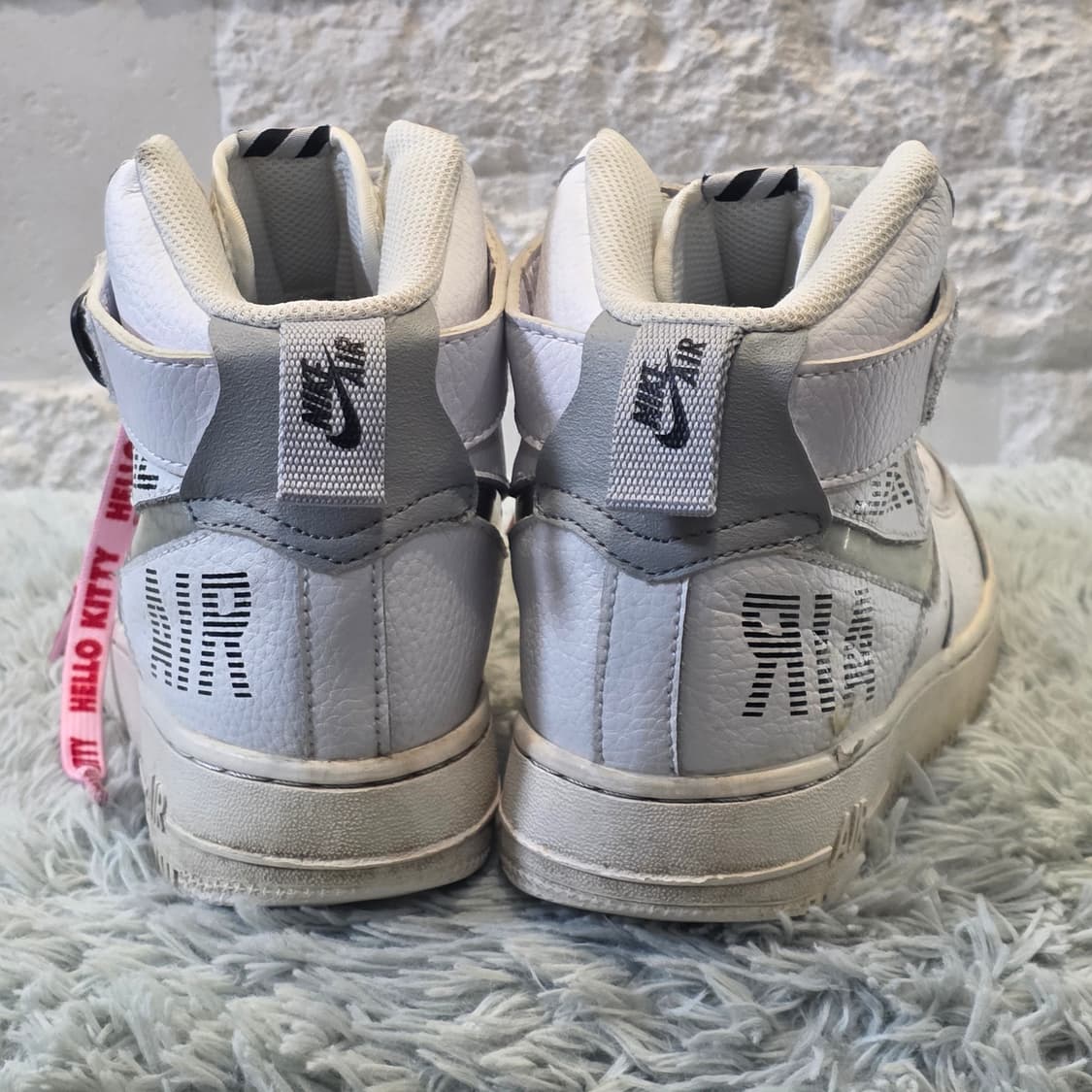 5w-8:나이키 에어포스 1 하이화이트/그레이 (245) 상품이미지4