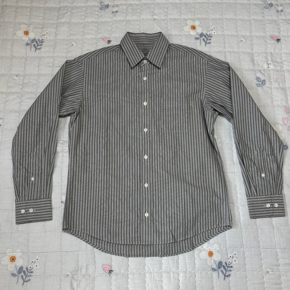 무인양품 워싱 브로드 레귤러 칼라 긴소매 셔츠 (새상품/남녀공용) 상품이미지1