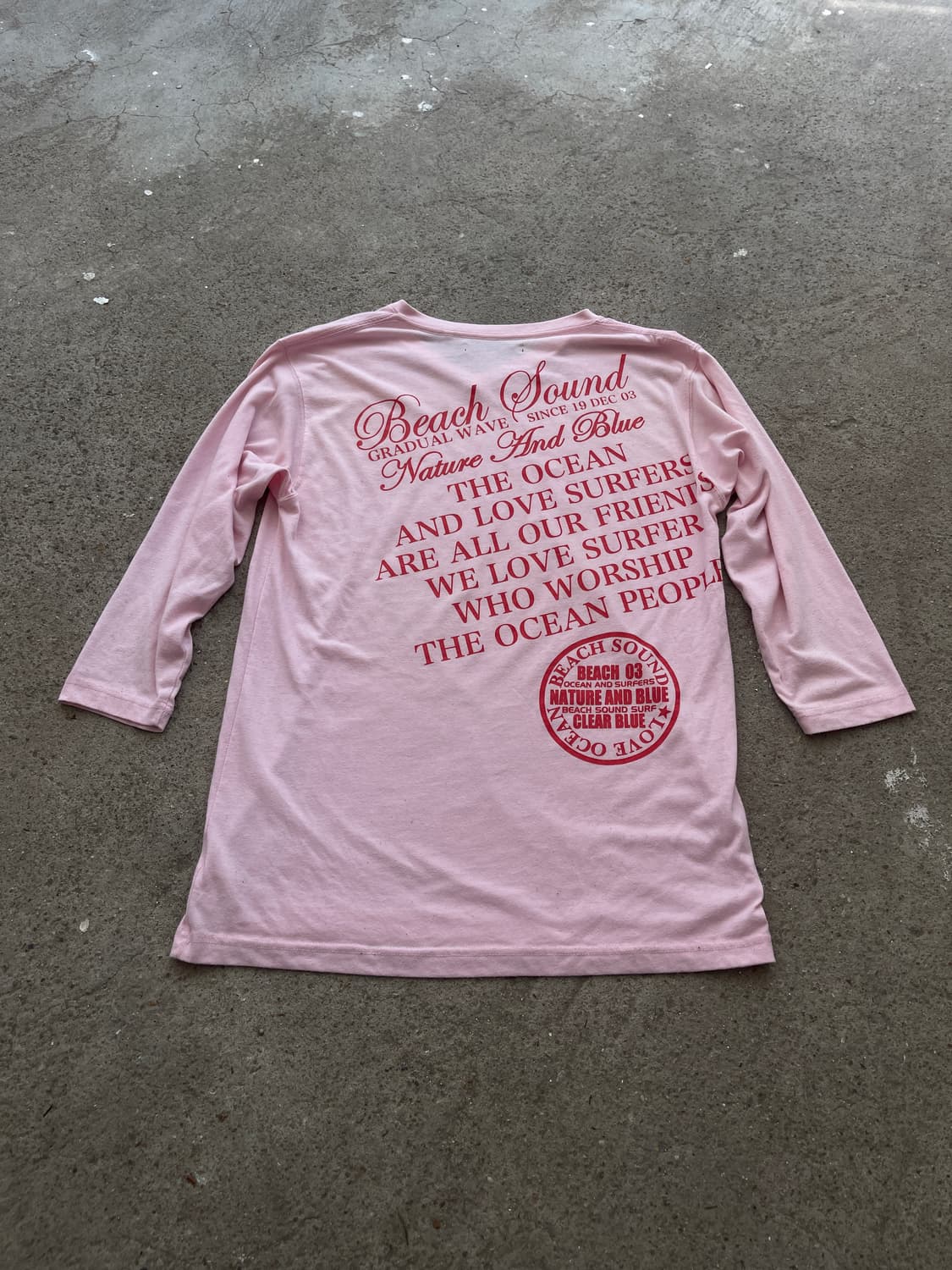 (Beach sound)v neck lettering t 상품이미지1