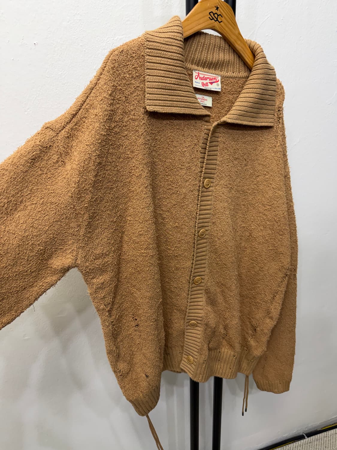 정품) 앤더슨벨 더현대 오버핏 부클 가디건 M 상품이미지2