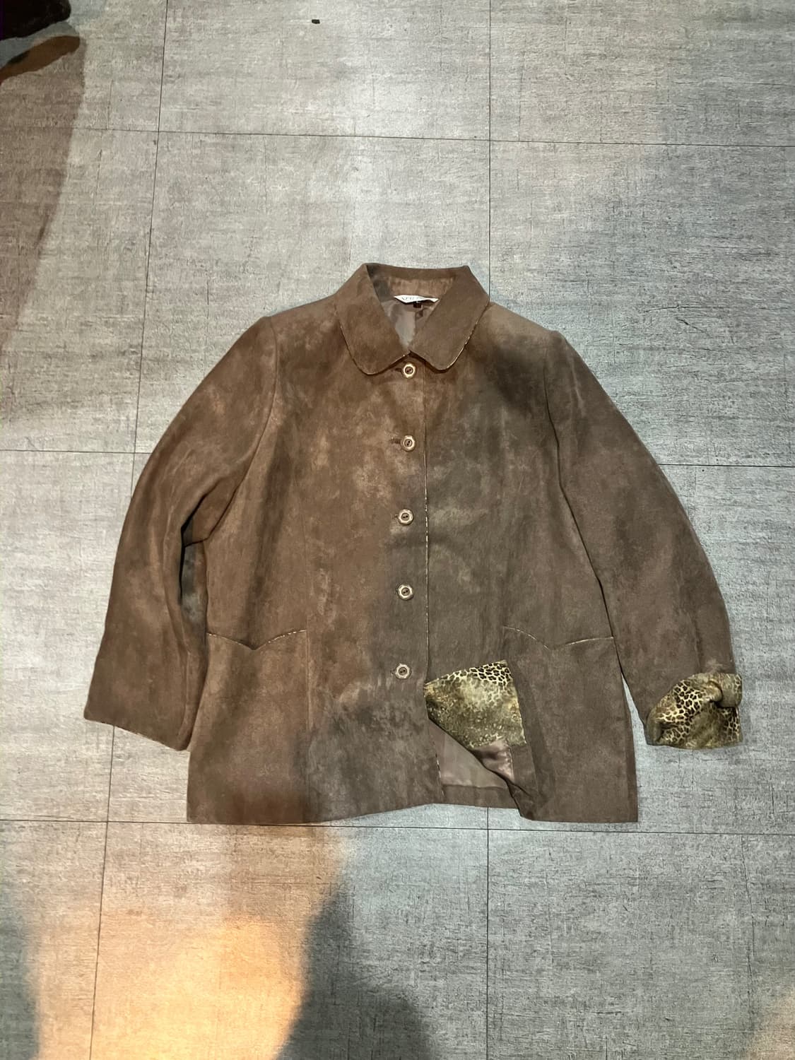 일본빈티지 Neufrau 오리엔탈보헤미안 아메카지 레오파드자켓 상품이미지1