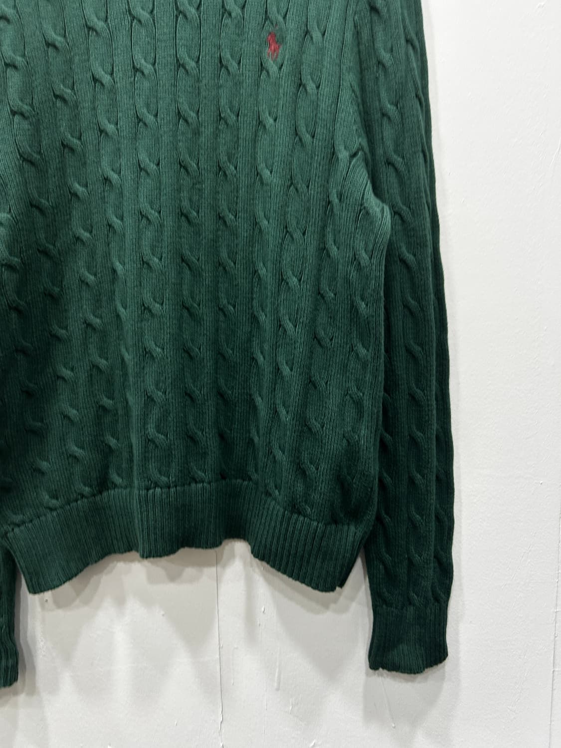 폴로 랄프로렌 케이블 니트 그린 남성 XL 105 상품이미지4