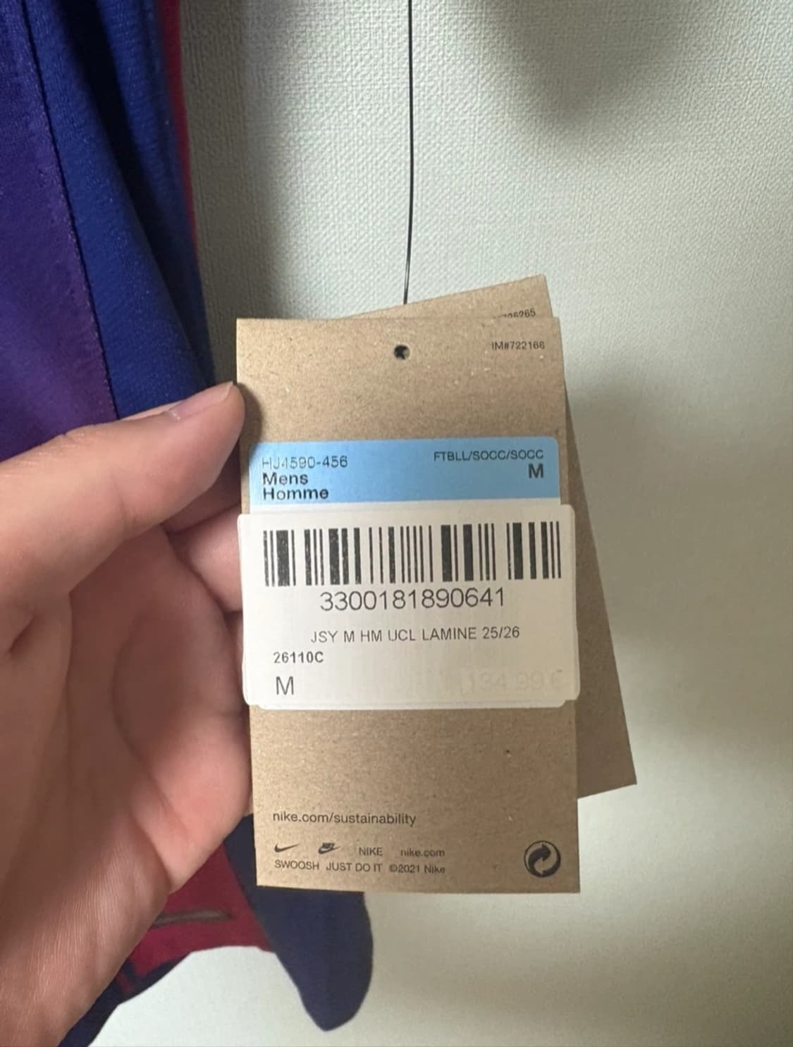 바르셀로나 라민야말 새제품/ UCL 25/26 /사이즈 M/공홈구매 상품이미지2