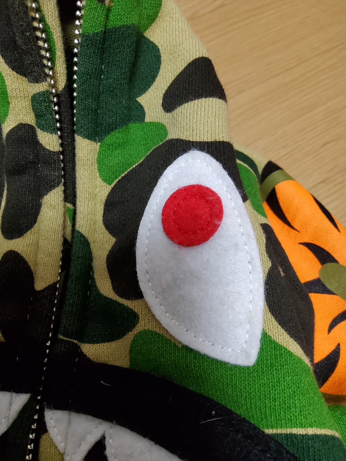 베이프 ABC 샤크 후드집업 카모 L 상품이미지5