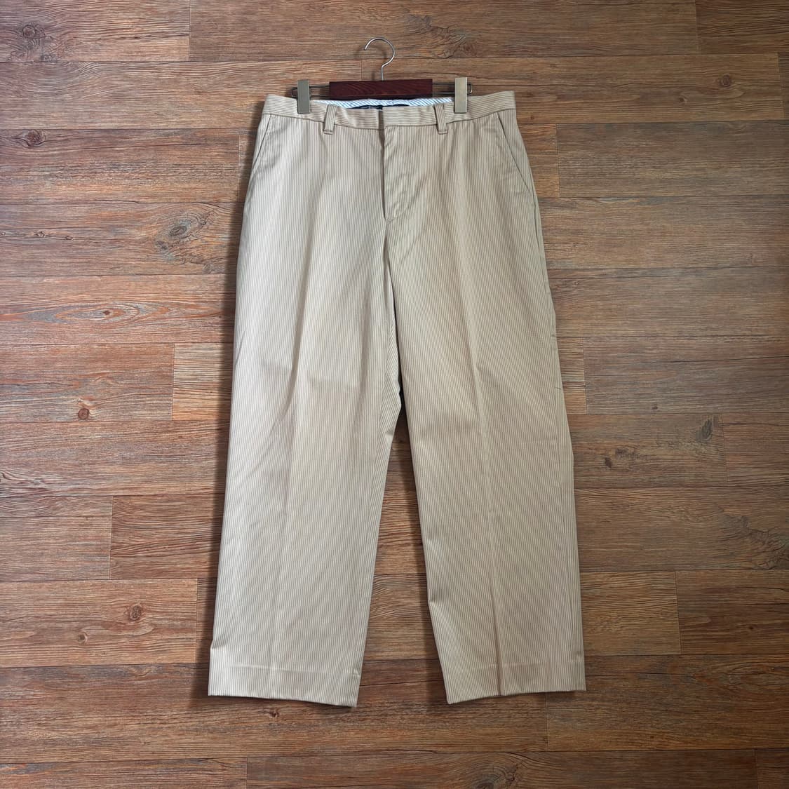 새제품급 타미힐피거 34 스트라이프 팬츠 바지 루즈핏 실루엣 상품이미지10