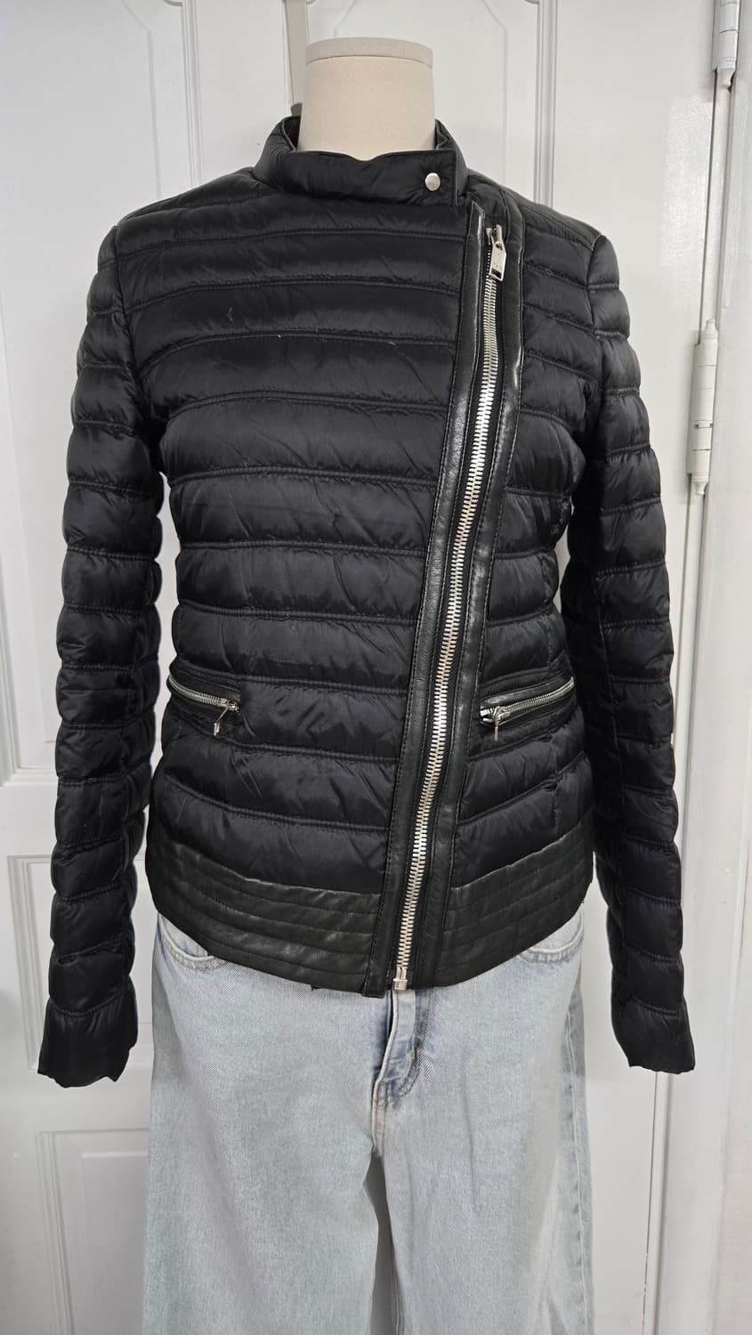 마쥬 양가죽배색 다운라이더자켓 상품이미지2