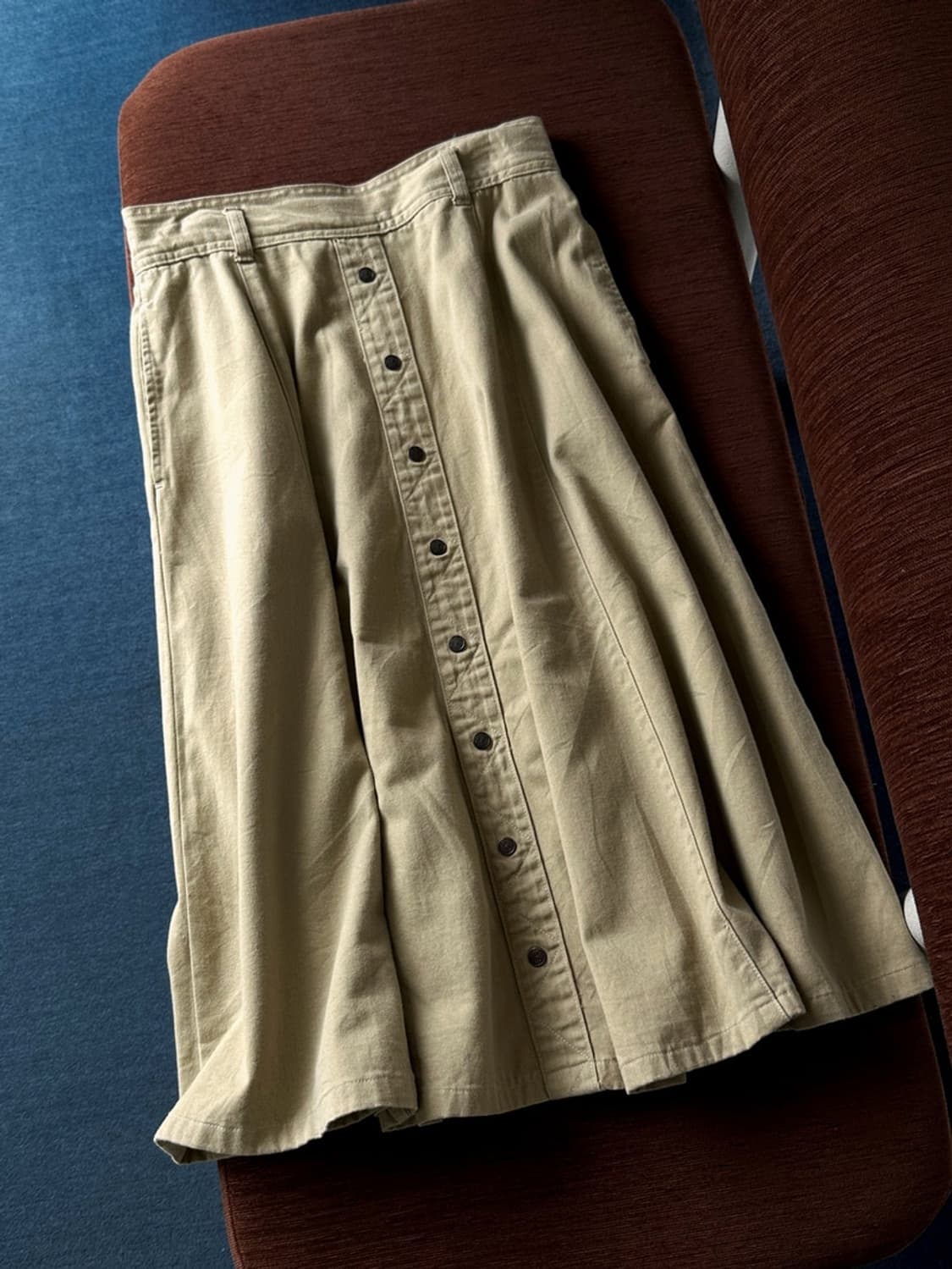 Natural cotton design mid skirt 상품이미지2