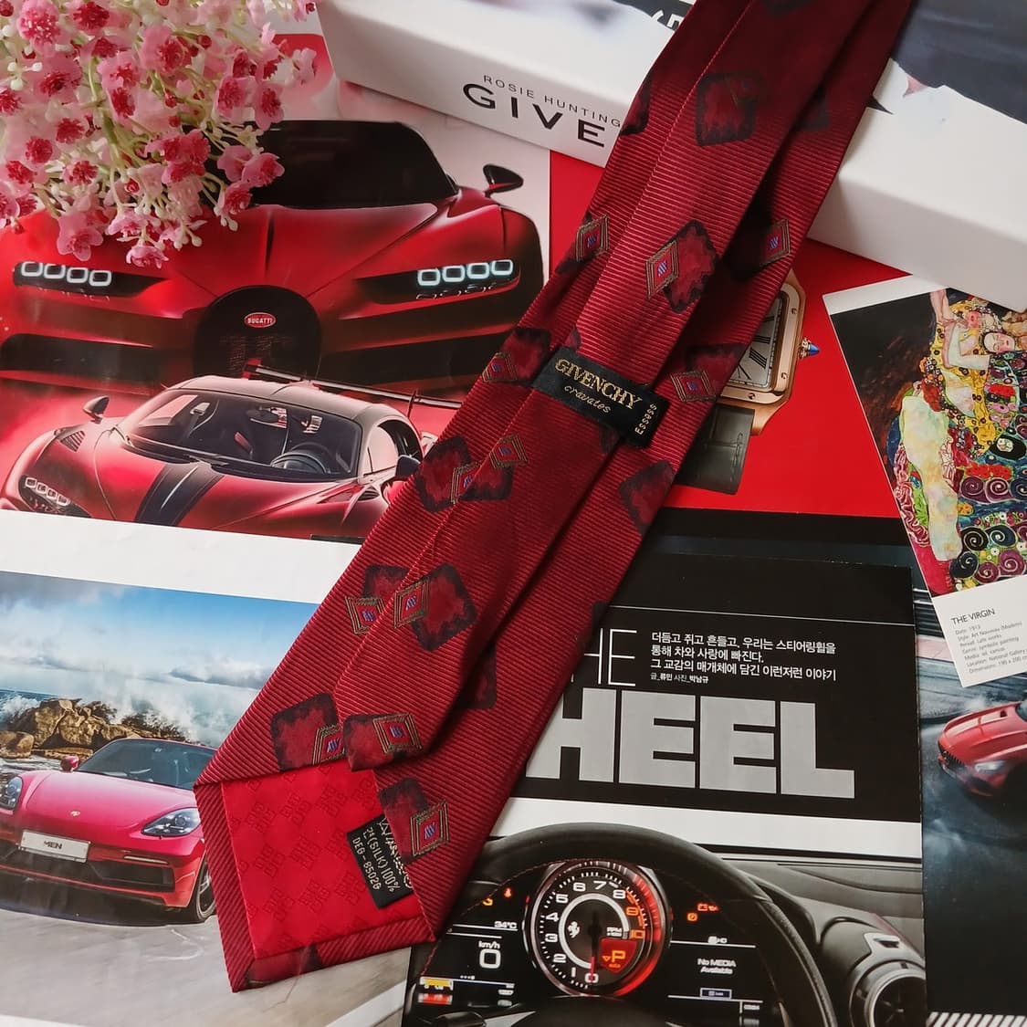 지방시 실크 패턴 로고 자카드 넥타이 8.9cm A+등급 A19151
 상품이미지4