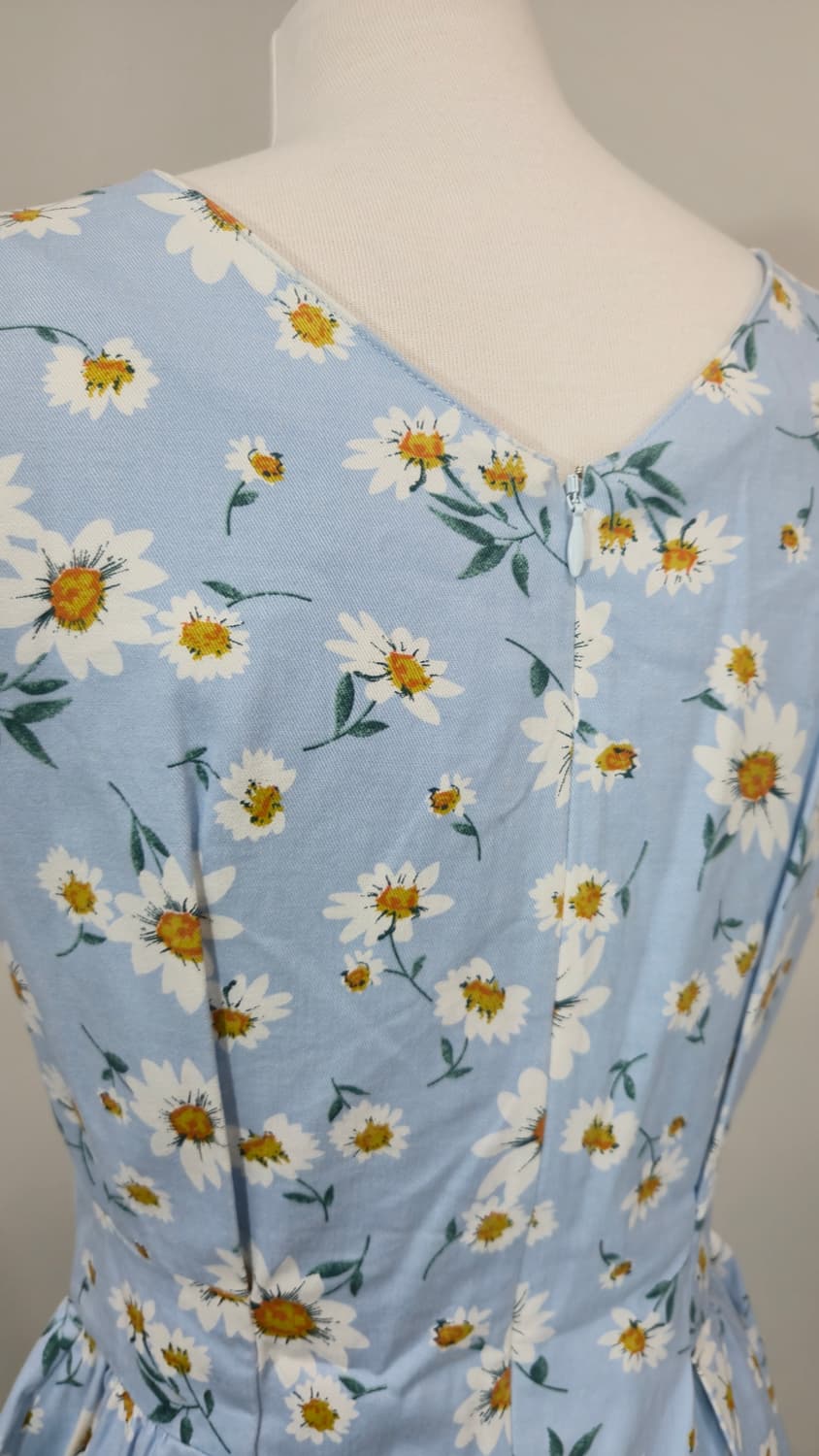 어스뮤직앤에콜로지 데이지 플라워 미니 원피스 M 스카이블루 나시 상품이미지7