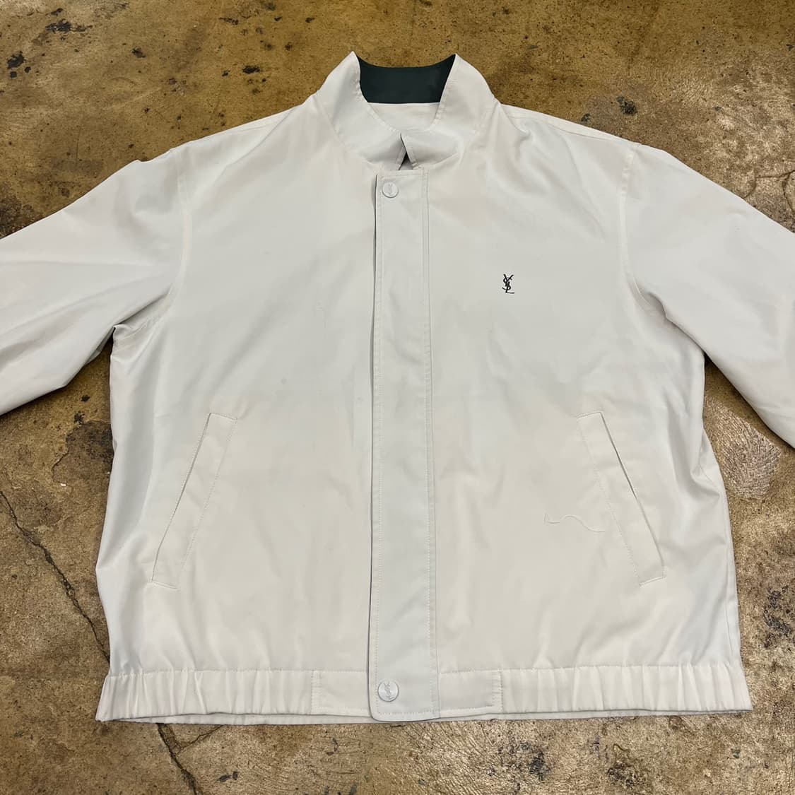 [정품/95] 입생로랑 로고 블루종 자켓 b14 상품이미지2