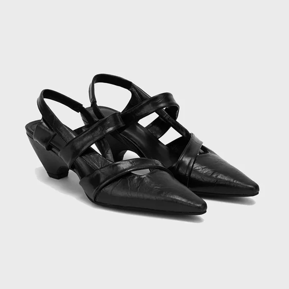 다이닛 슬링백 ROPE STRAP SLINGBACK IN BLACK 상품이미지1