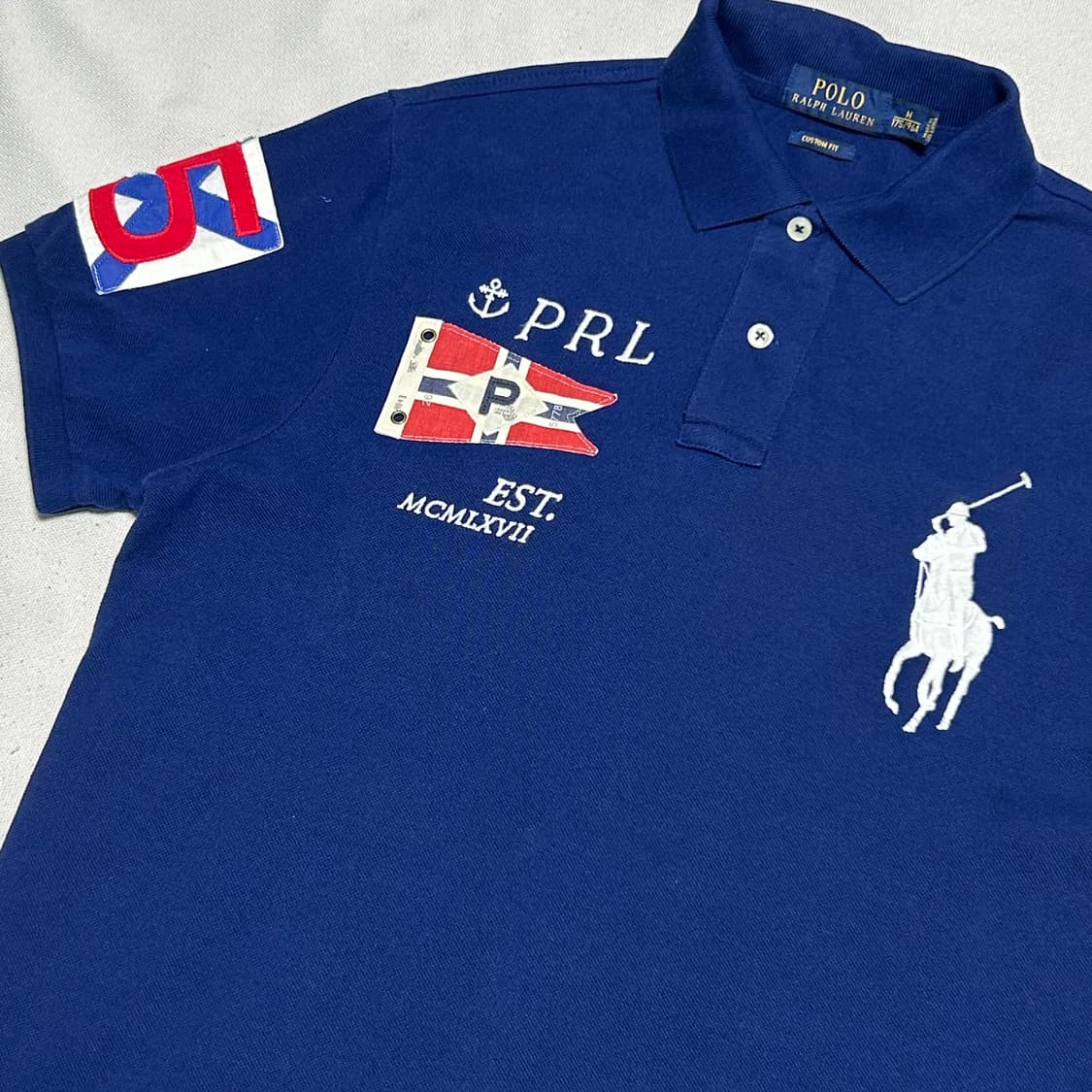 🫶🏻 폴로랄프로렌 커스텀핏 빅포니 블루 카라 반팔티 🫶🏻  상품이미지2