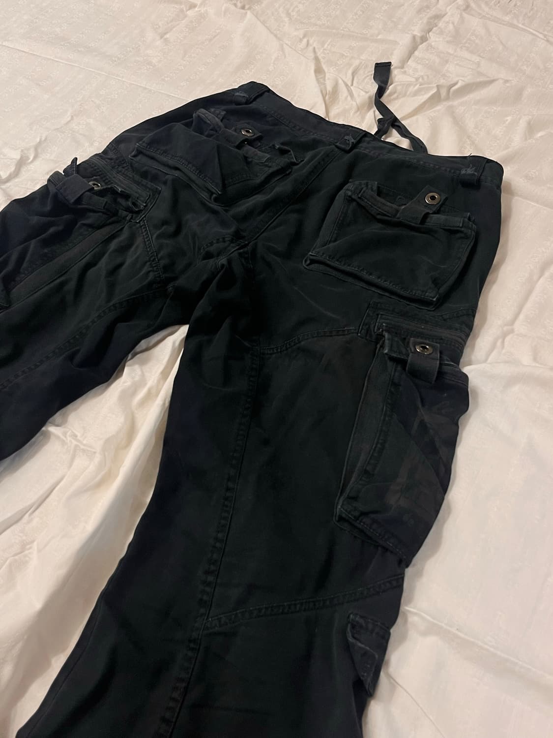 Black cargo detali pants 상품이미지5