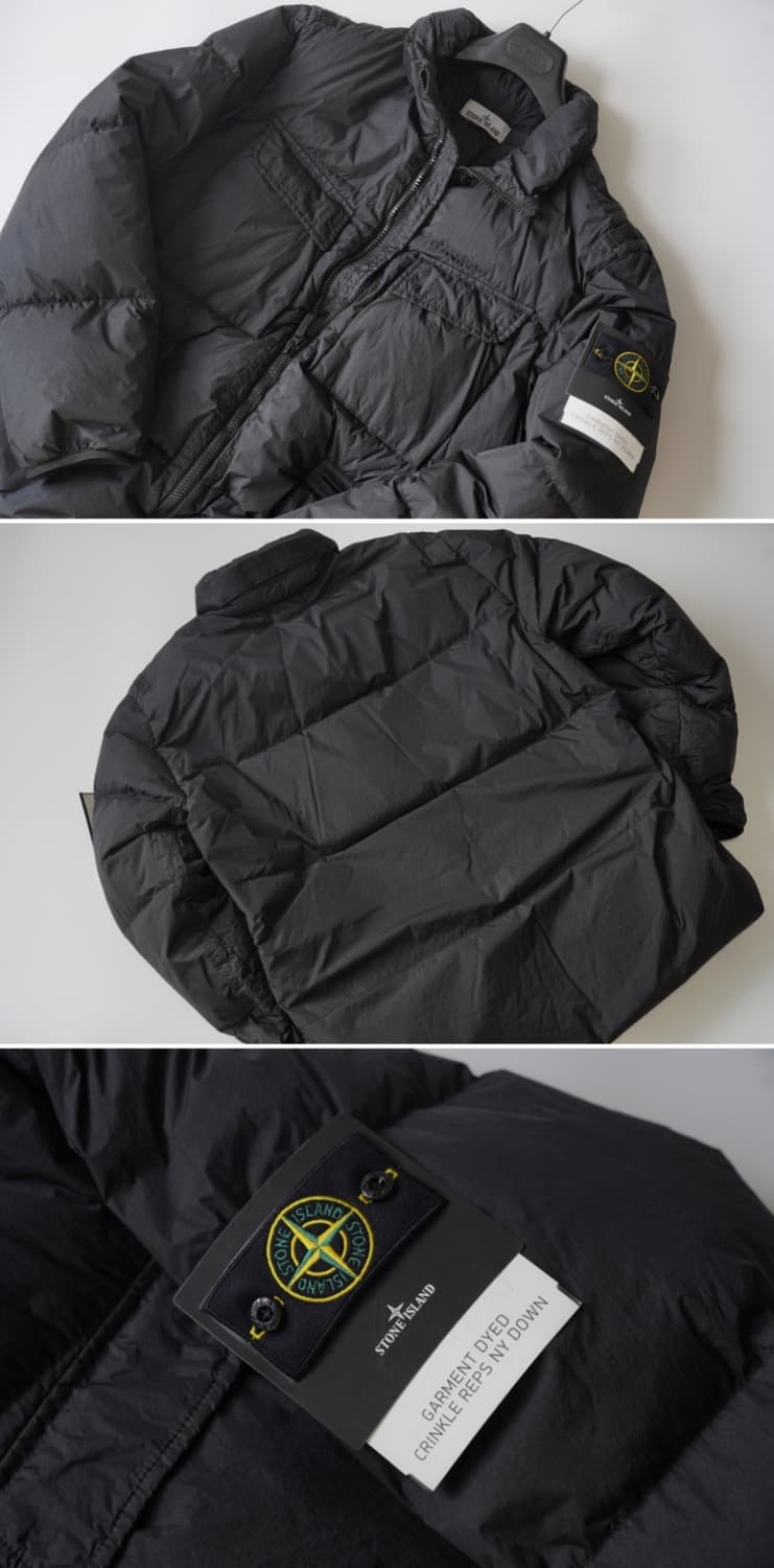 스톤아일랜드 크링클랩스 다운 자켓 블랙 상품이미지3