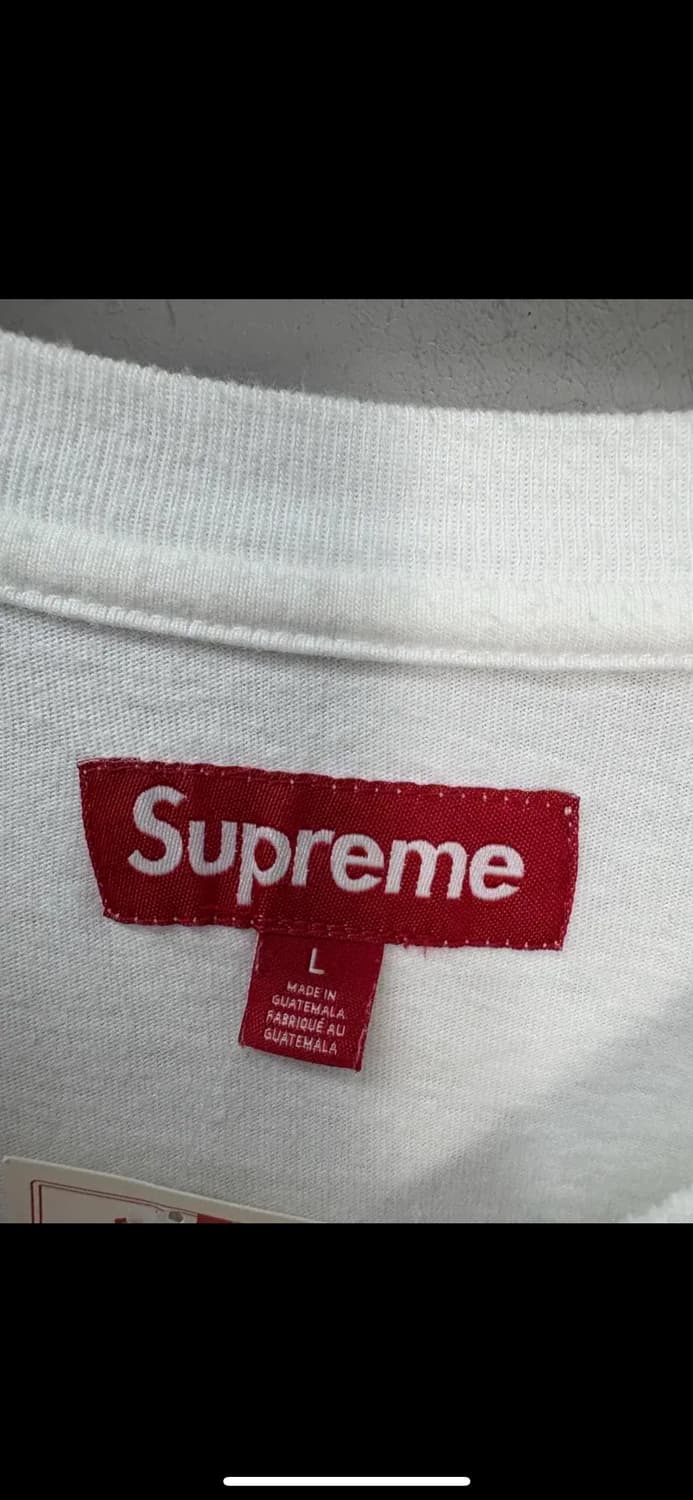 슈프림 스몰로고 화이트 오버핏 반팔 H1459 상품이미지5