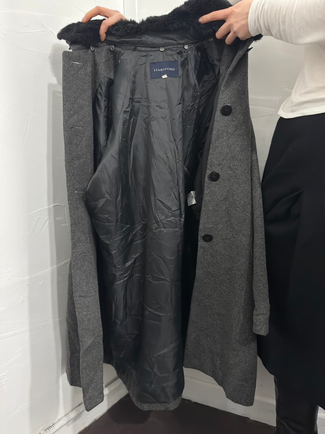 hartford fur collar coat 상품이미지6