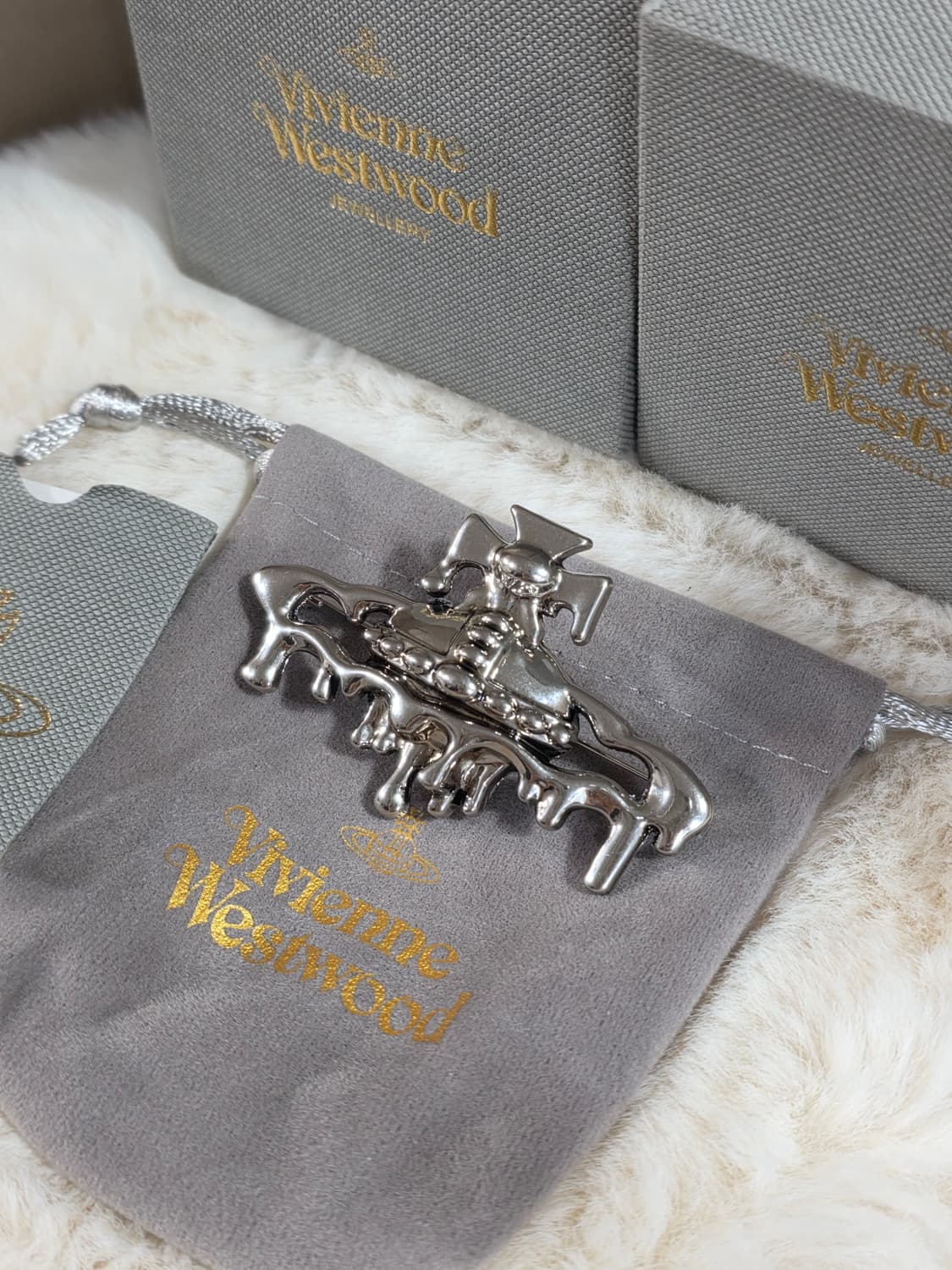 빈티지 유령 실버 비비안웨스트우드 브로치 상품이미지3