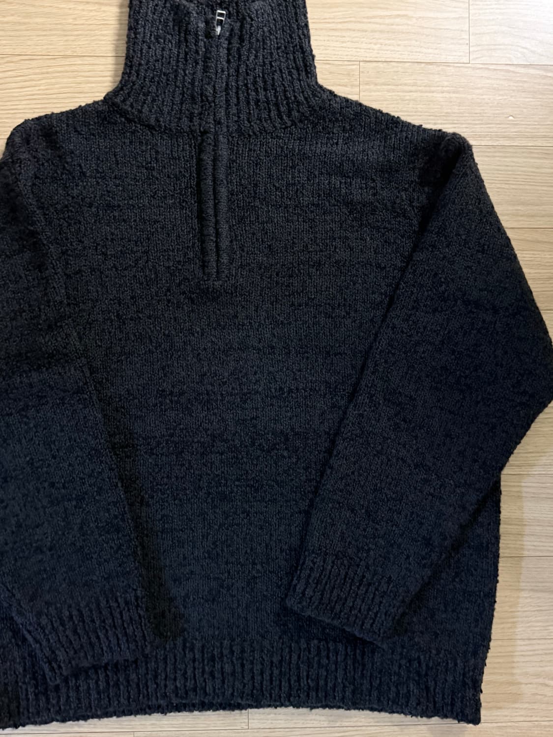 999휴머니티 울 부클 하프 집업 (그레이/블랙) 상품이미지5