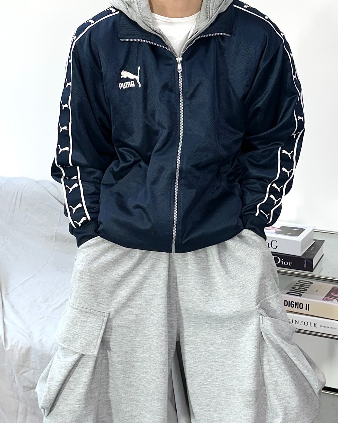 푸마 올드스쿨 사이드라인 트랙탑 져지 M 상품이미지1