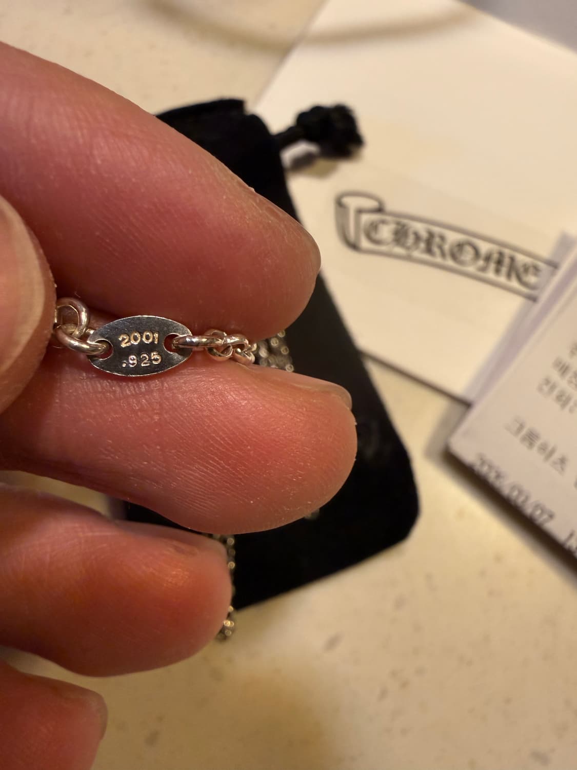 크롬하츠 롤체인 18in 미시착 새상품 상품이미지2