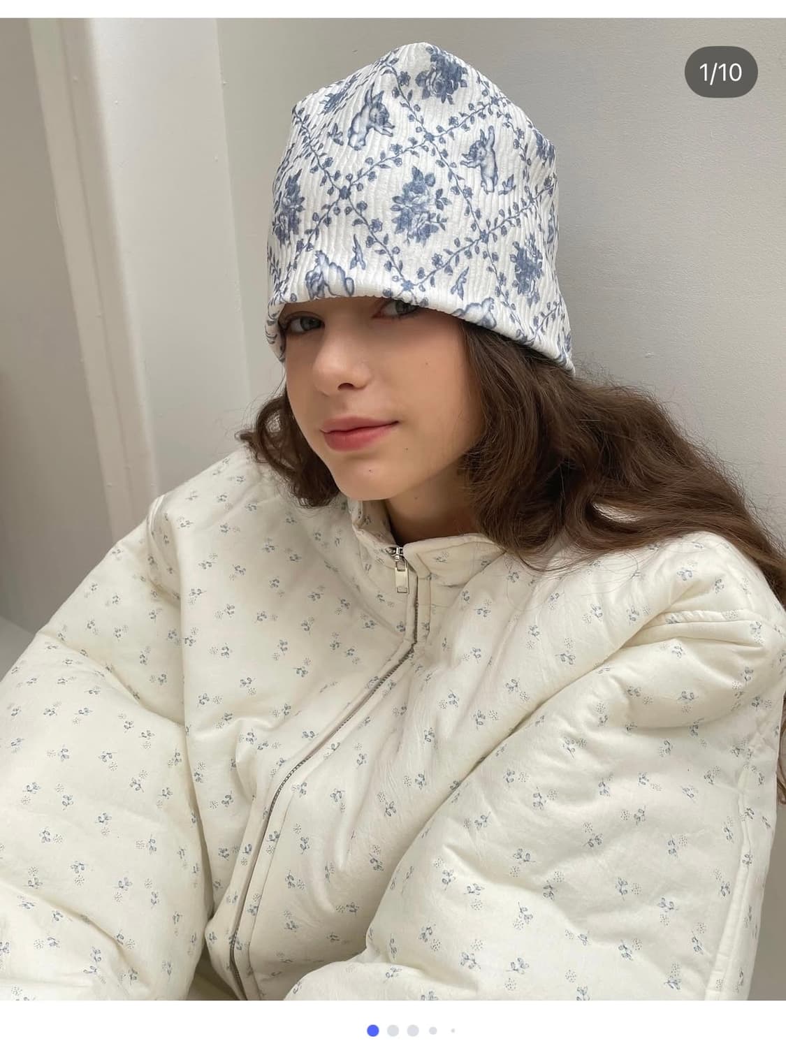 페스토 잔꽃무늬 패딩 상품이미지1