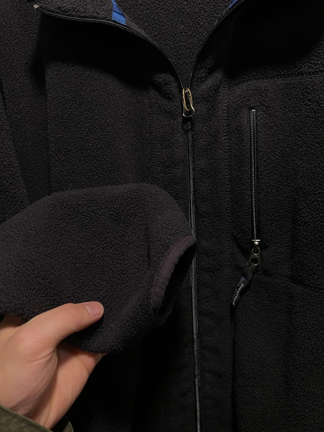 [M]90's 파타고니아 레트로 Made in USA 블랙 플리스 자켓 상품이미지5