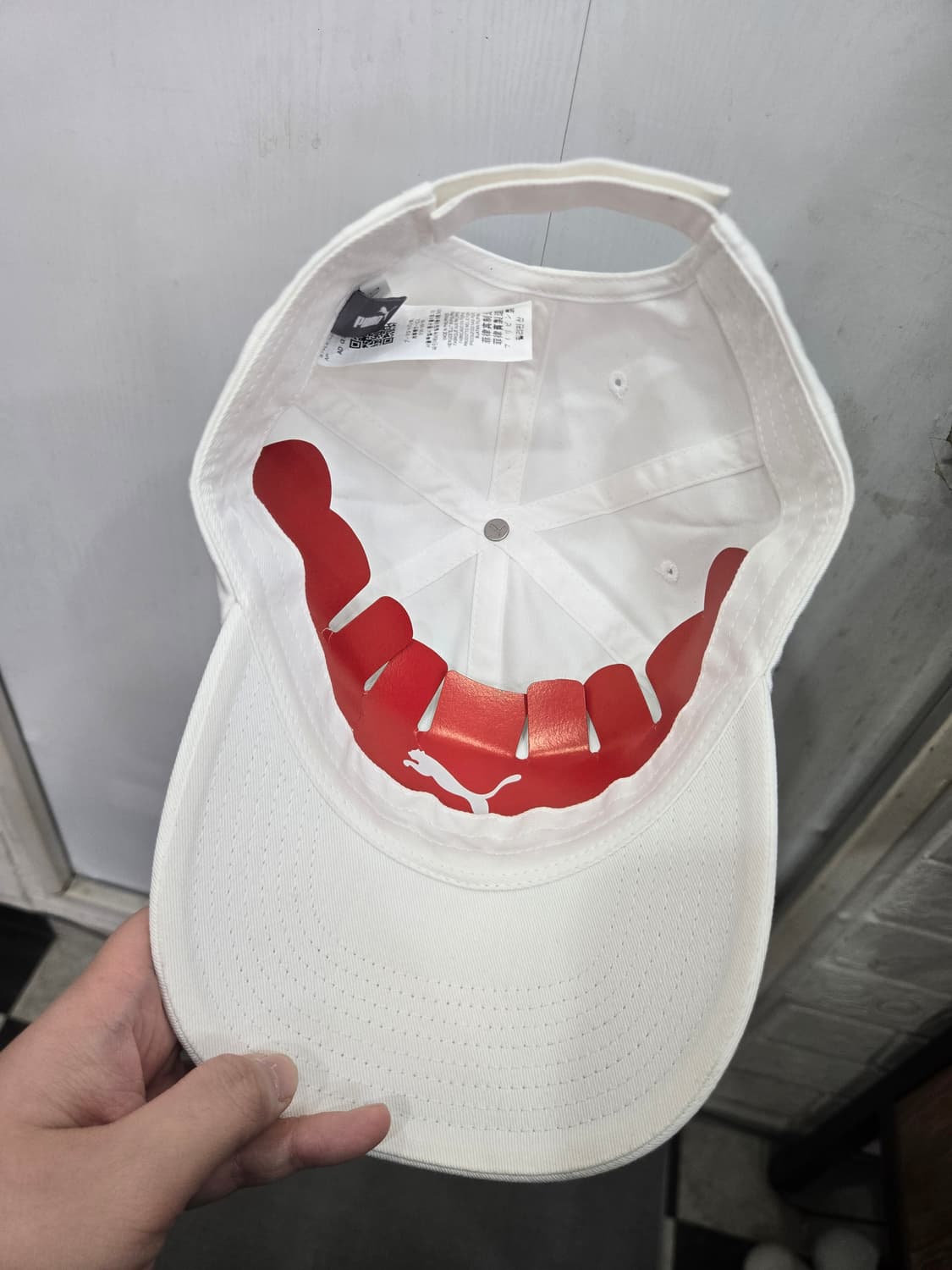 택있는 새상품 )) PUMA 푸마 화이트 & 블랙 볼캡 모자! 상품이미지4