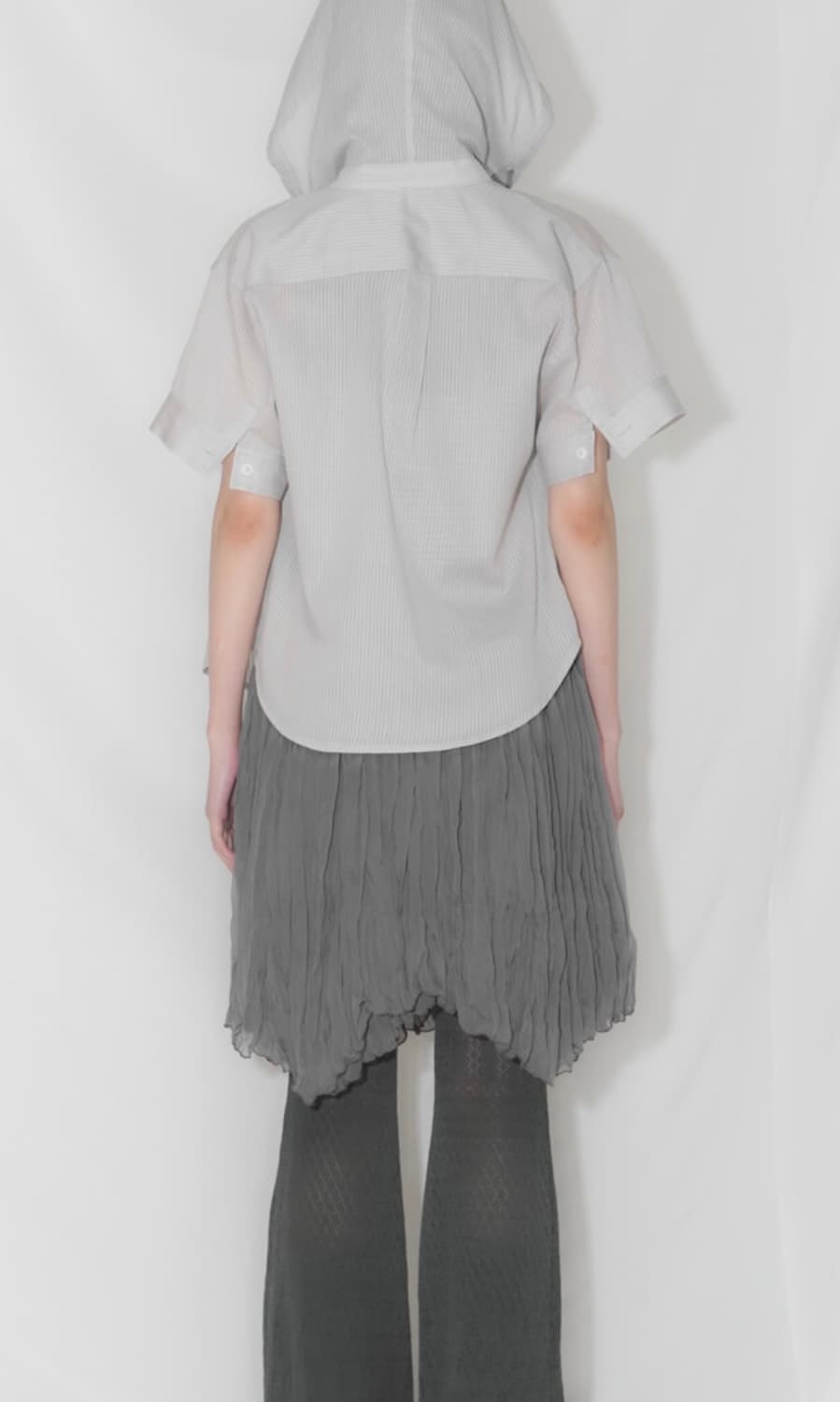 Eyelet boot-cut pants_charcoal  상품이미지9