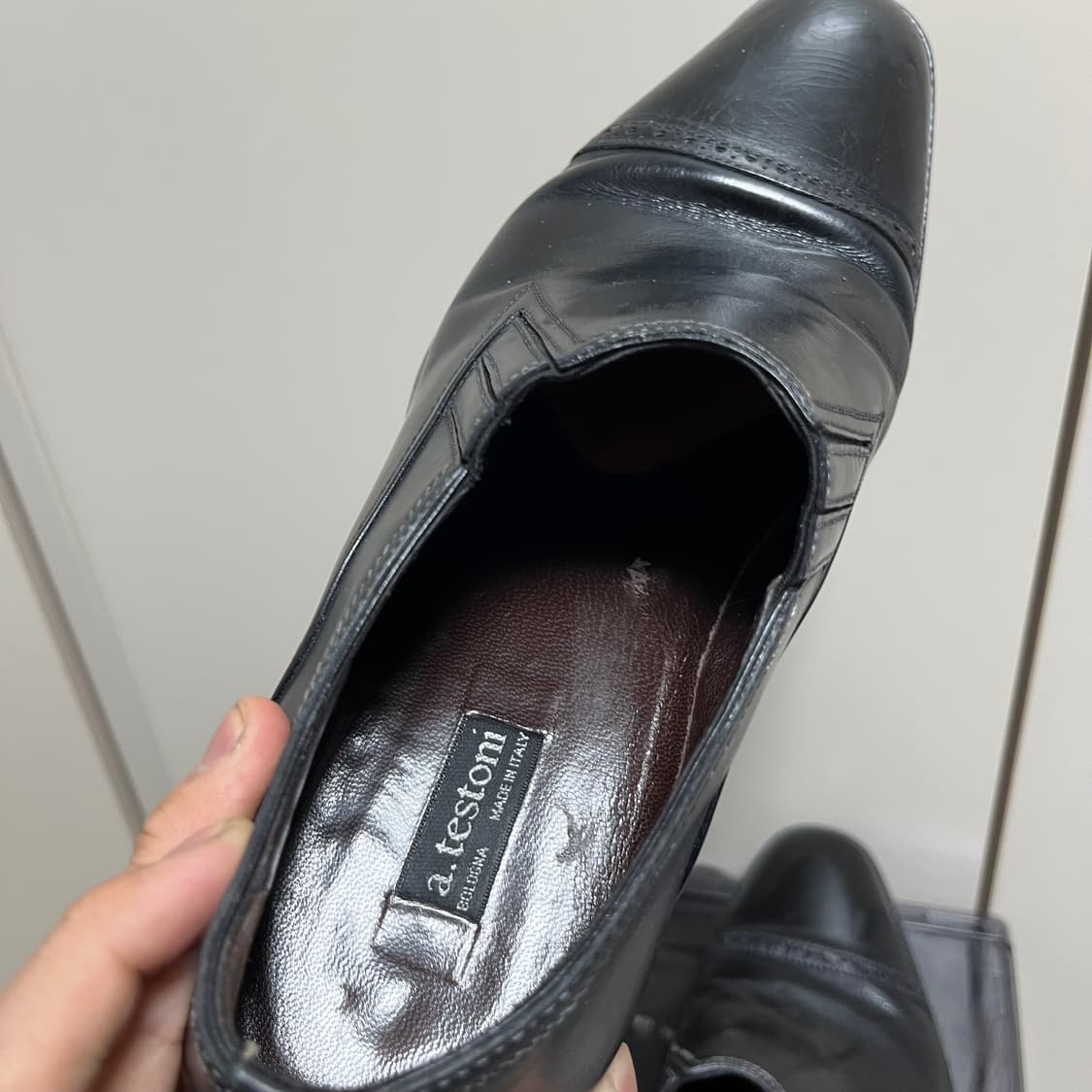 아테스토니 블랙라벨 카프스킨 캡토 로퍼 상품이미지7