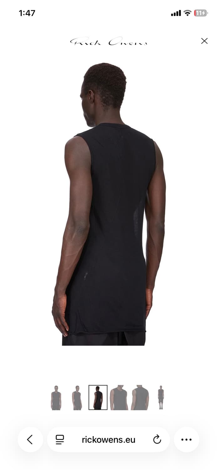 릭오웬스 베이직 슬리브리스 상품이미지5