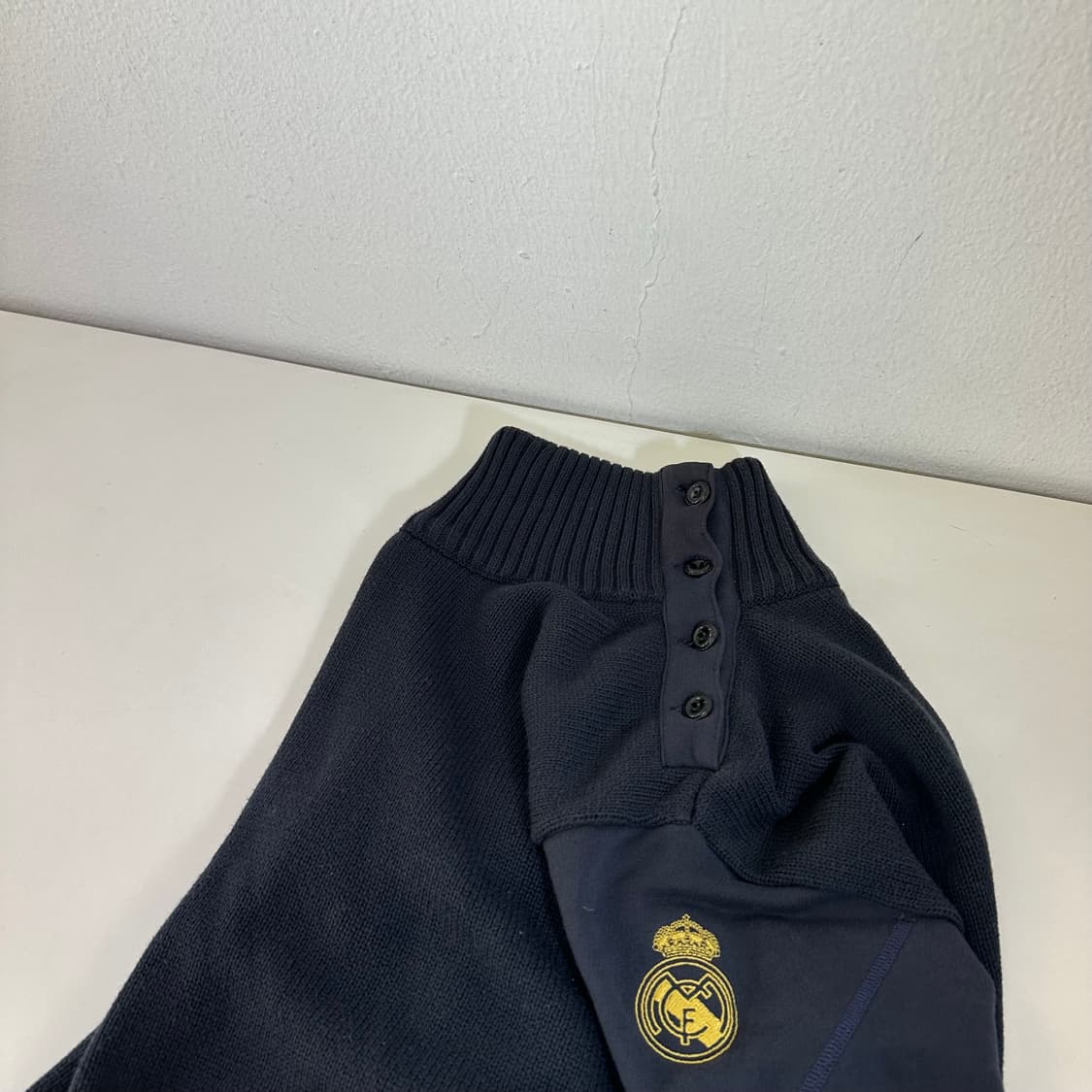 100 L 아디다스 네이비 레알마드리드 반폴라맨투맨 상품이미지2