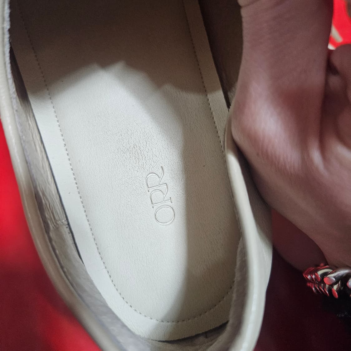 오르(Orr) 플레어 토 플렛 스니커즈 베이지 38.5 size 상품이미지8