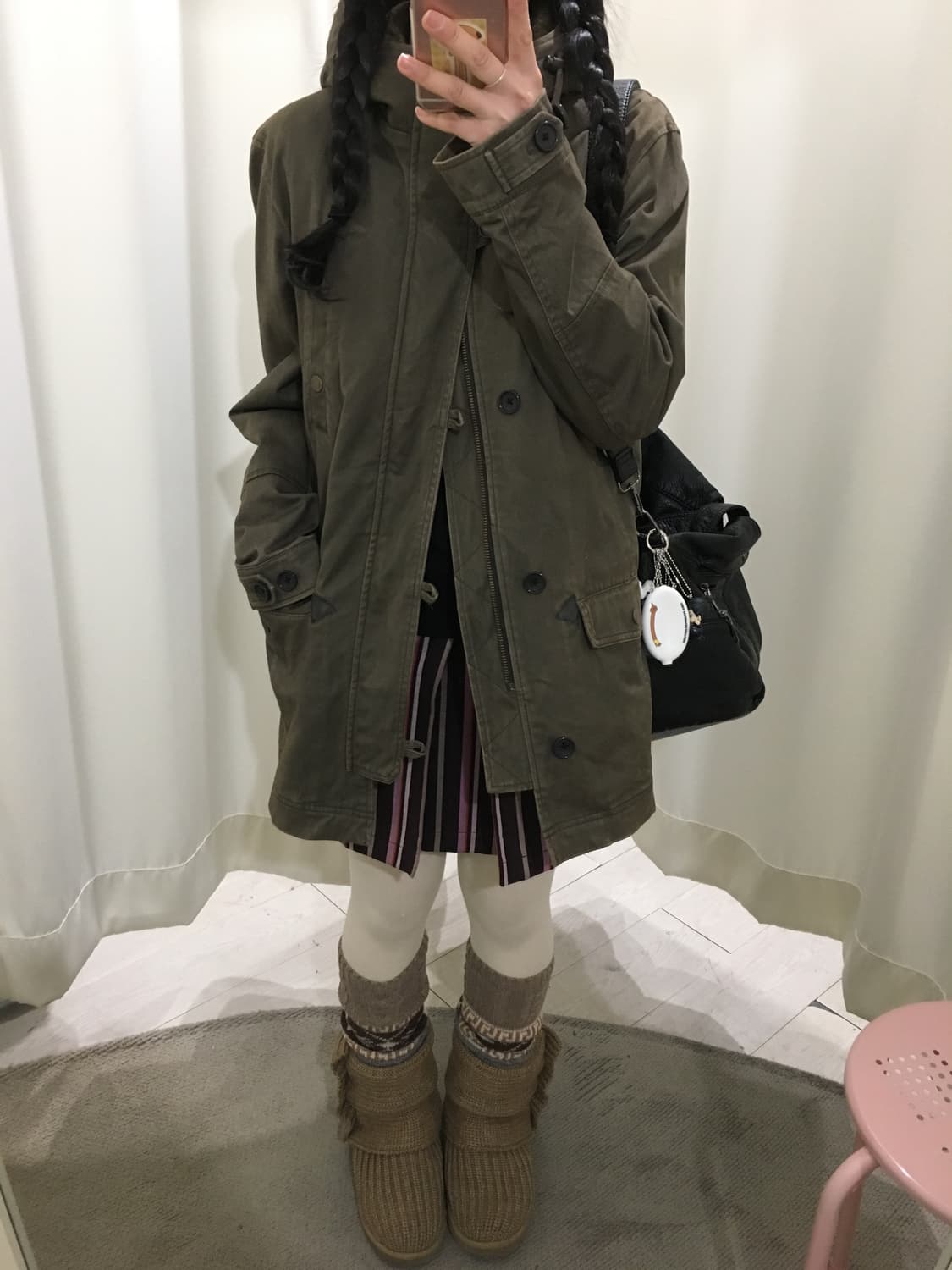 아페쎄 스트라이프 미니 스커트 상품이미지5