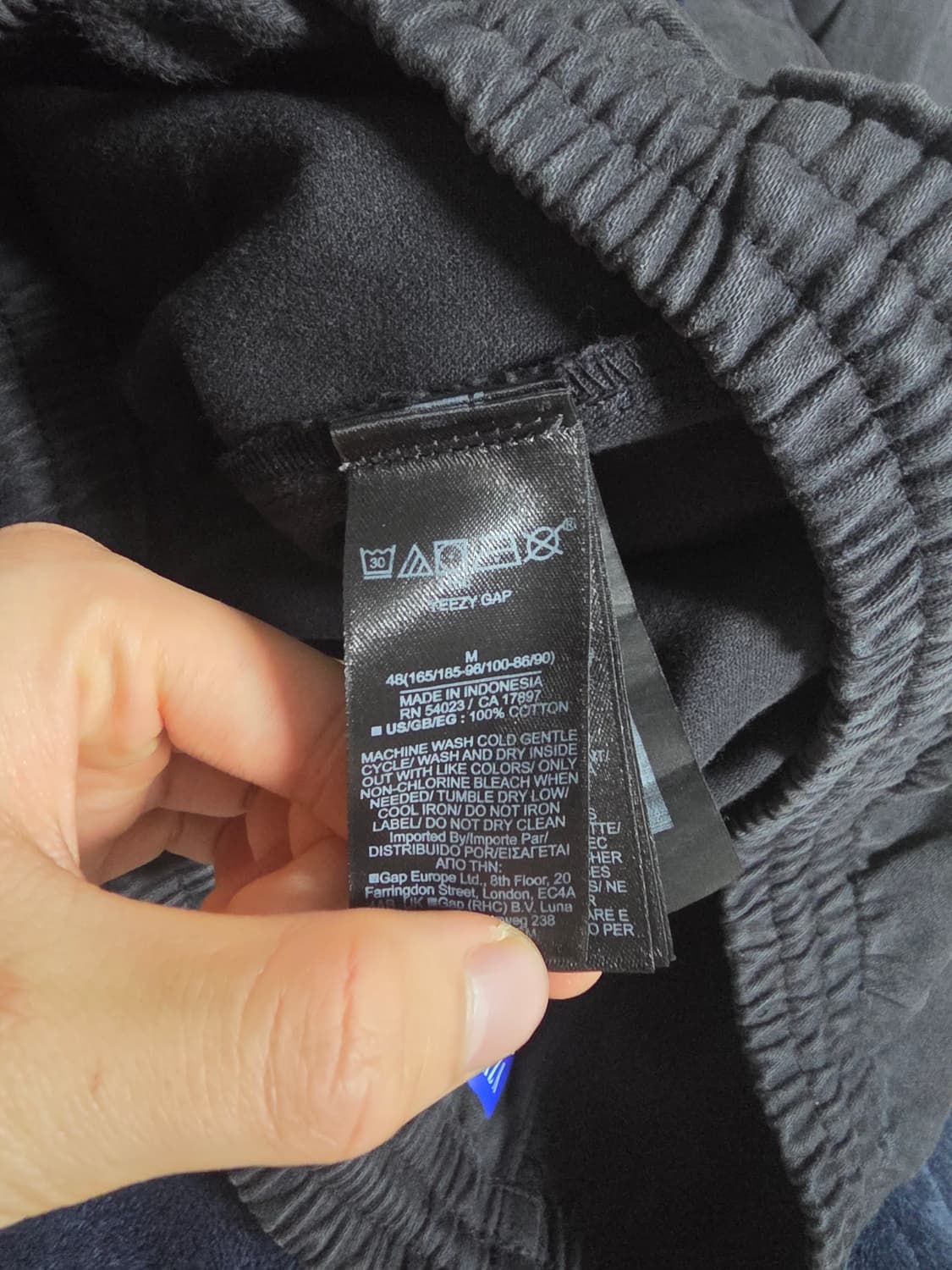 이지갭 메인 사틴카고 블랙 M yeezy gap 상품이미지8